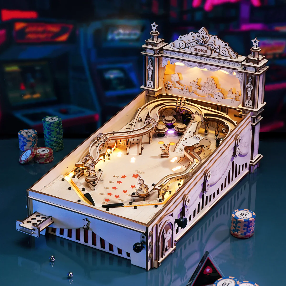 Robotime 3D Pinball Machine EG01 - Image 7