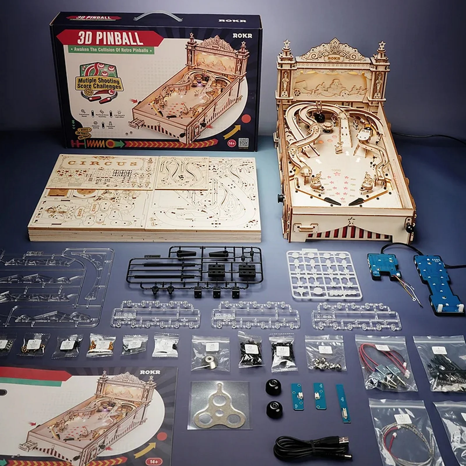 Robotime 3D Pinball Machine EG01 - Image 8