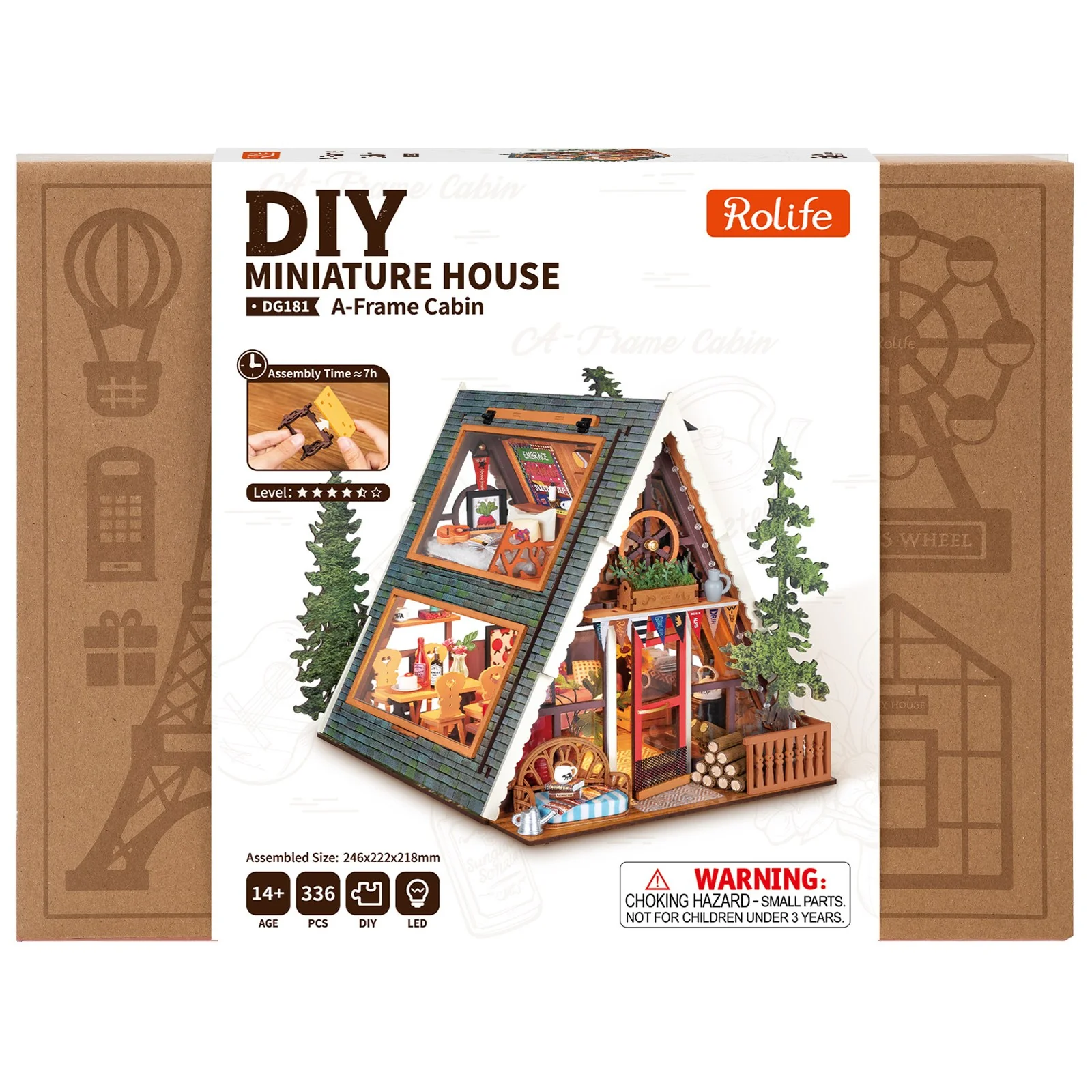 Robotime A-Frame Cabin DG181 - Image 2