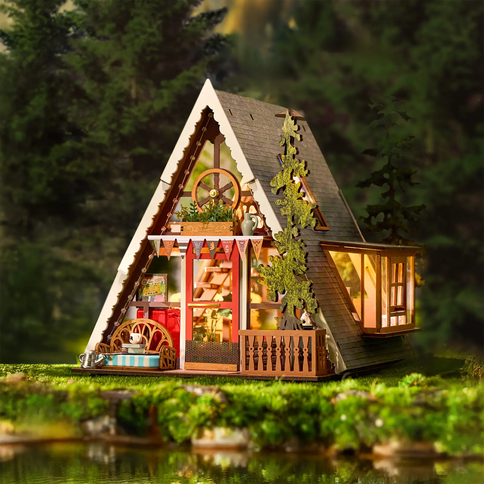 Robotime A-Frame Cabin DG181 - Image 7