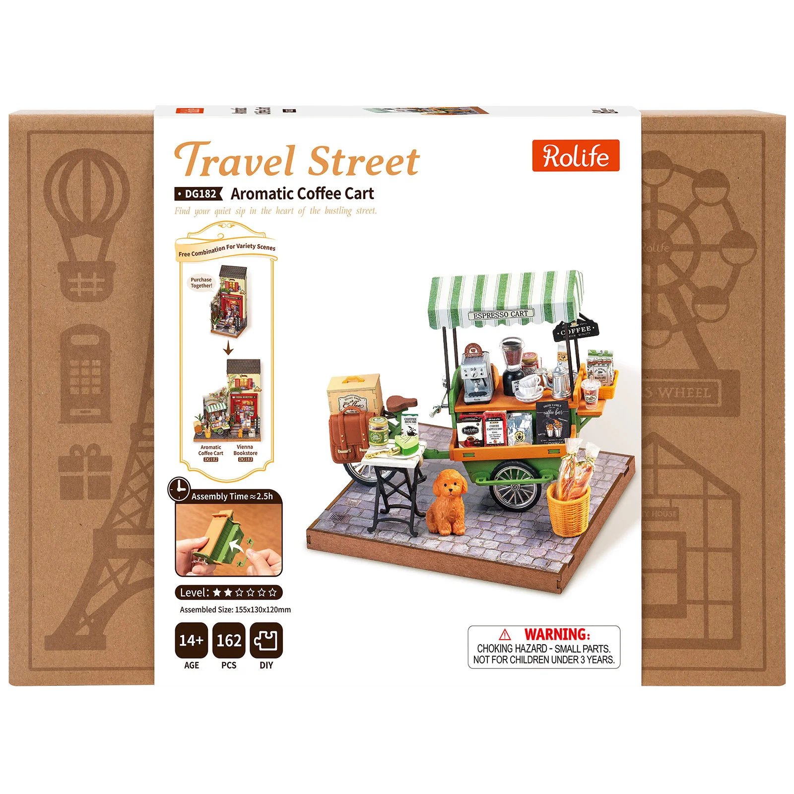 Robotime Aromatic Coffee Cart DG182 - Image 2