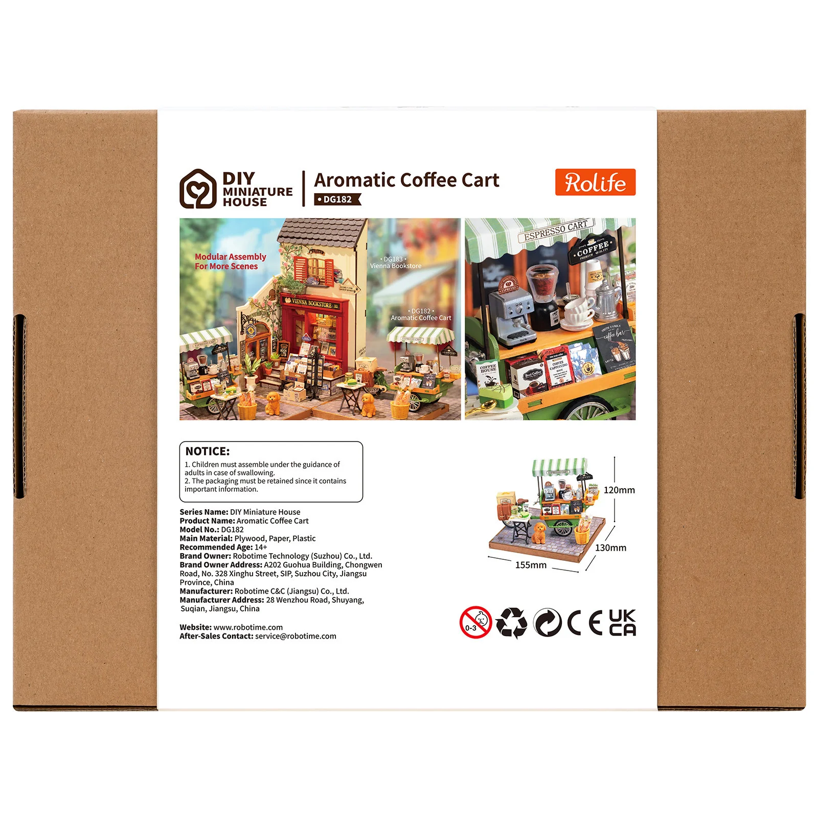 Robotime Aromatic Coffee Cart DG182 - Image 3