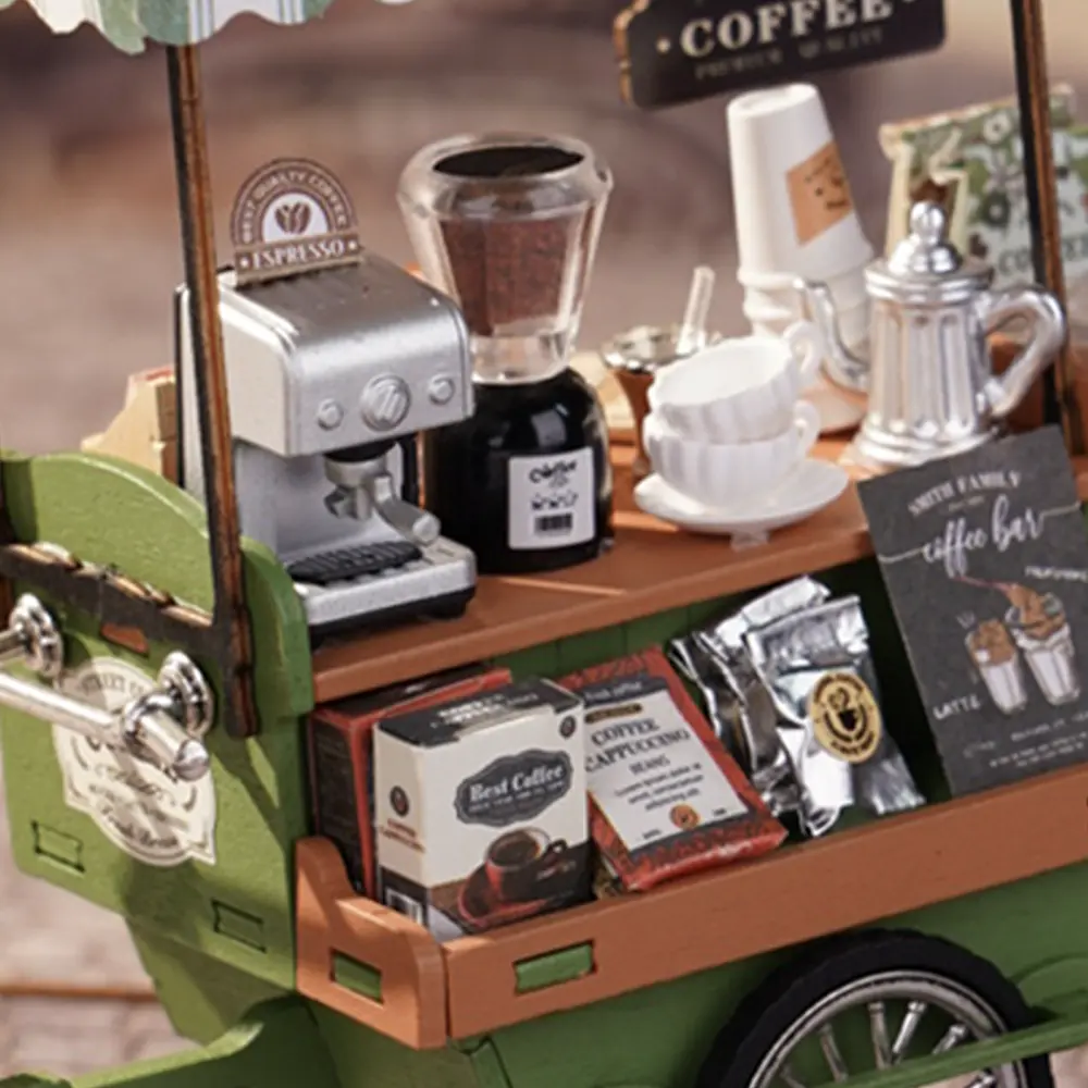 Robotime Aromatic Coffee Cart DG182 - Image 5
