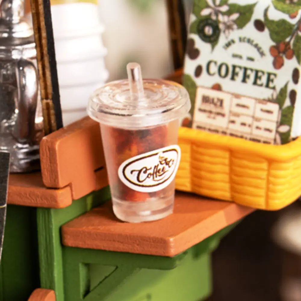 Robotime Aromatic Coffee Cart DG182 - Image 6