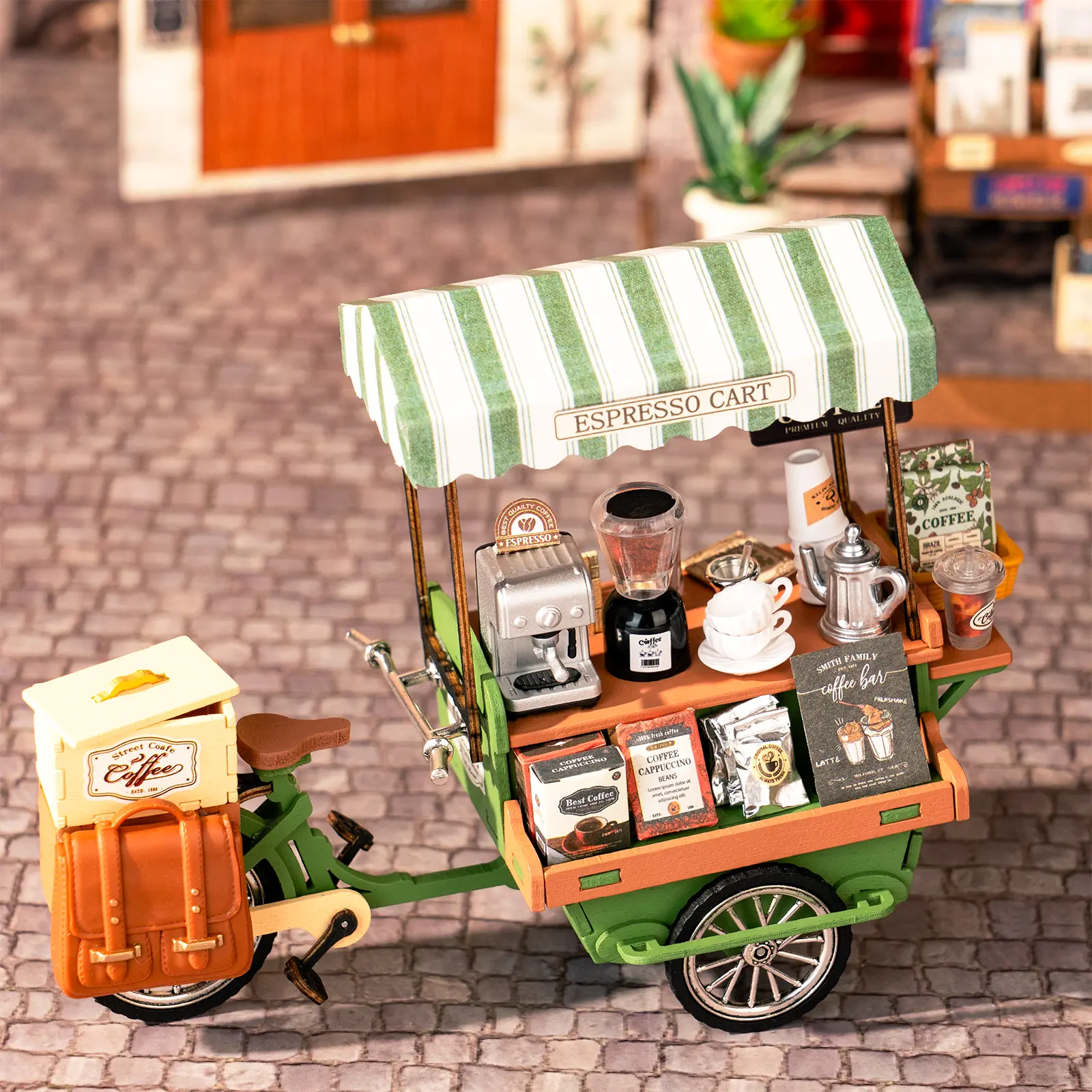 Robotime Aromatic Coffee Cart DG182 - Image 8