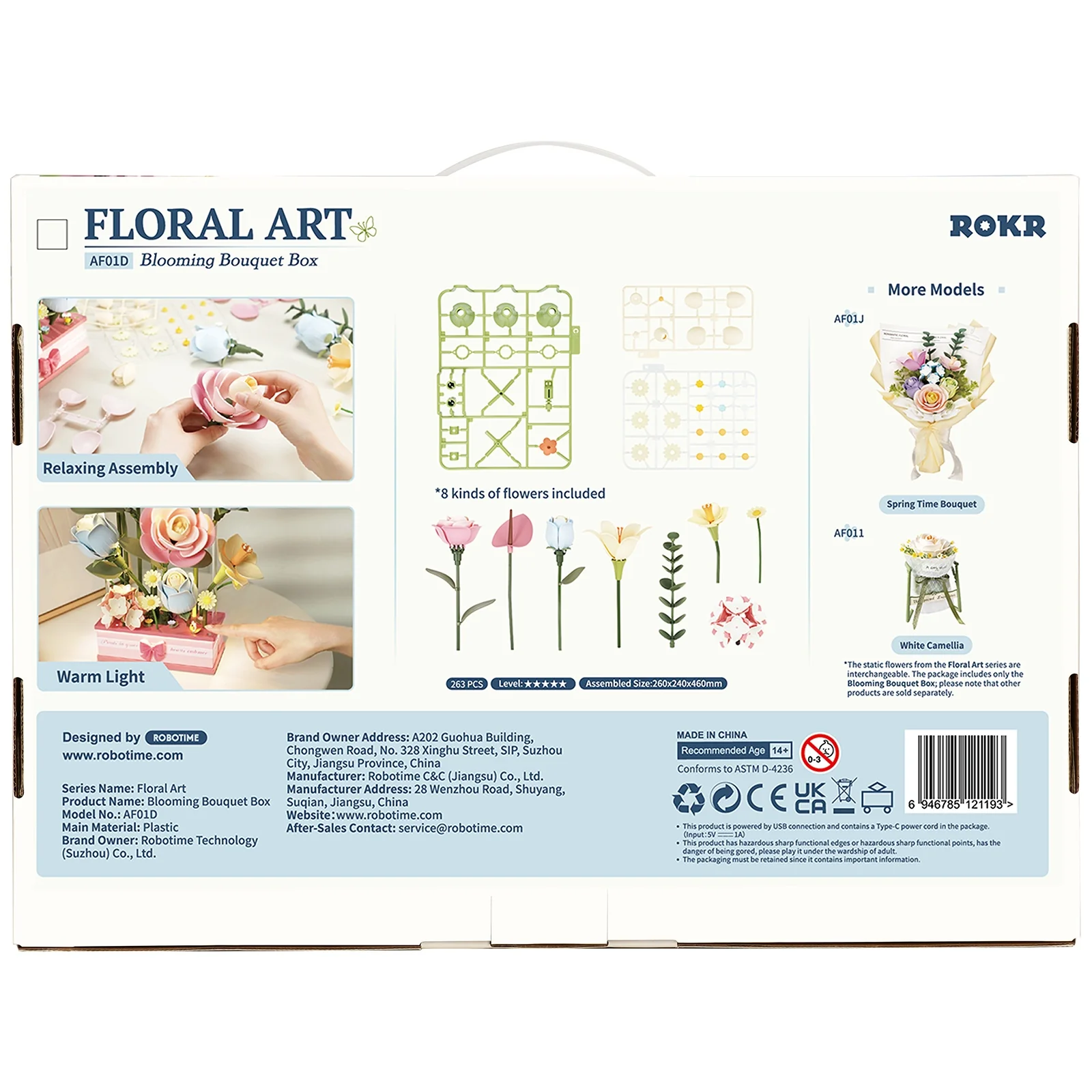 Robotime Blooming Bouquet Box AF01D - Image 3
