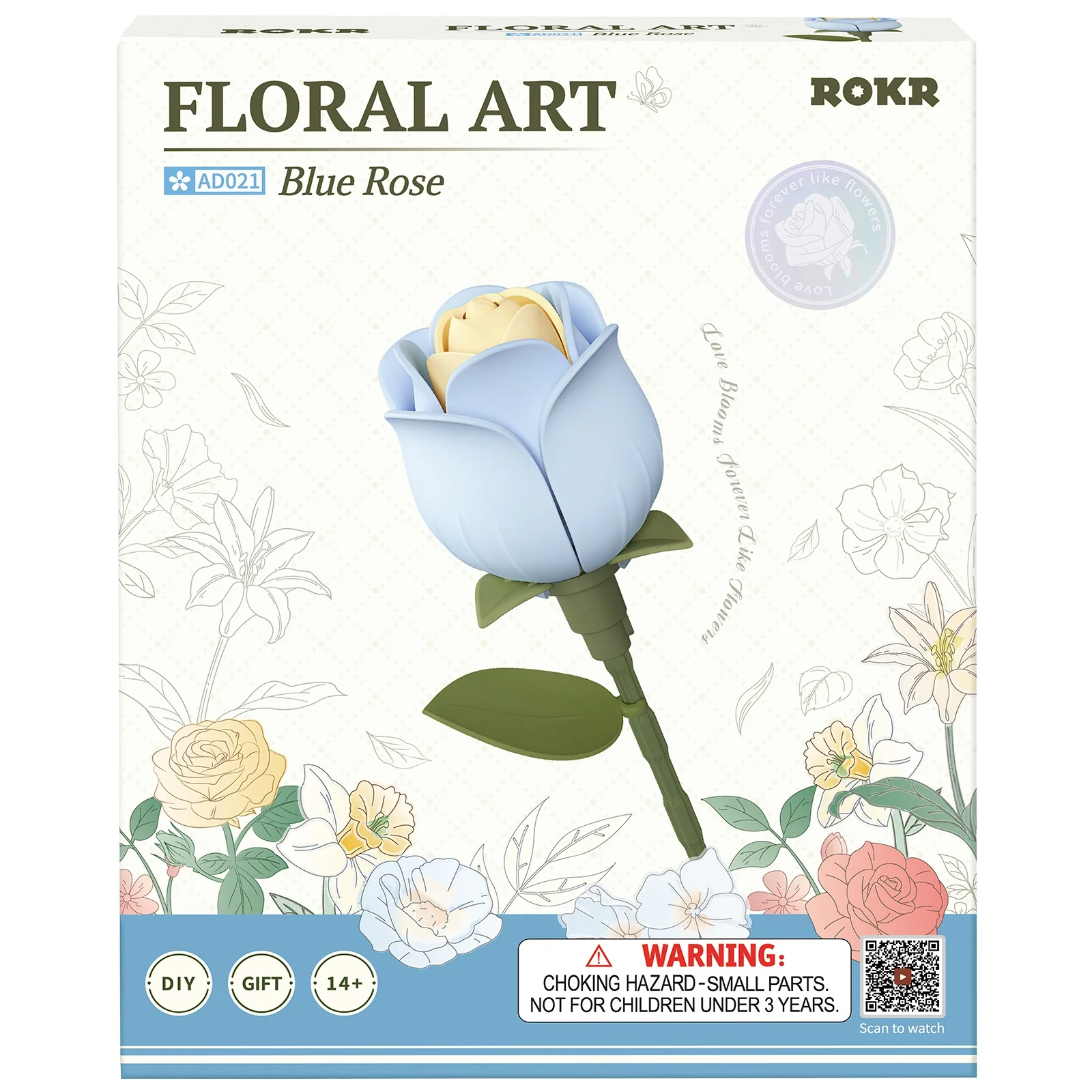 Robotime Blue Rose AD021 - Image 2