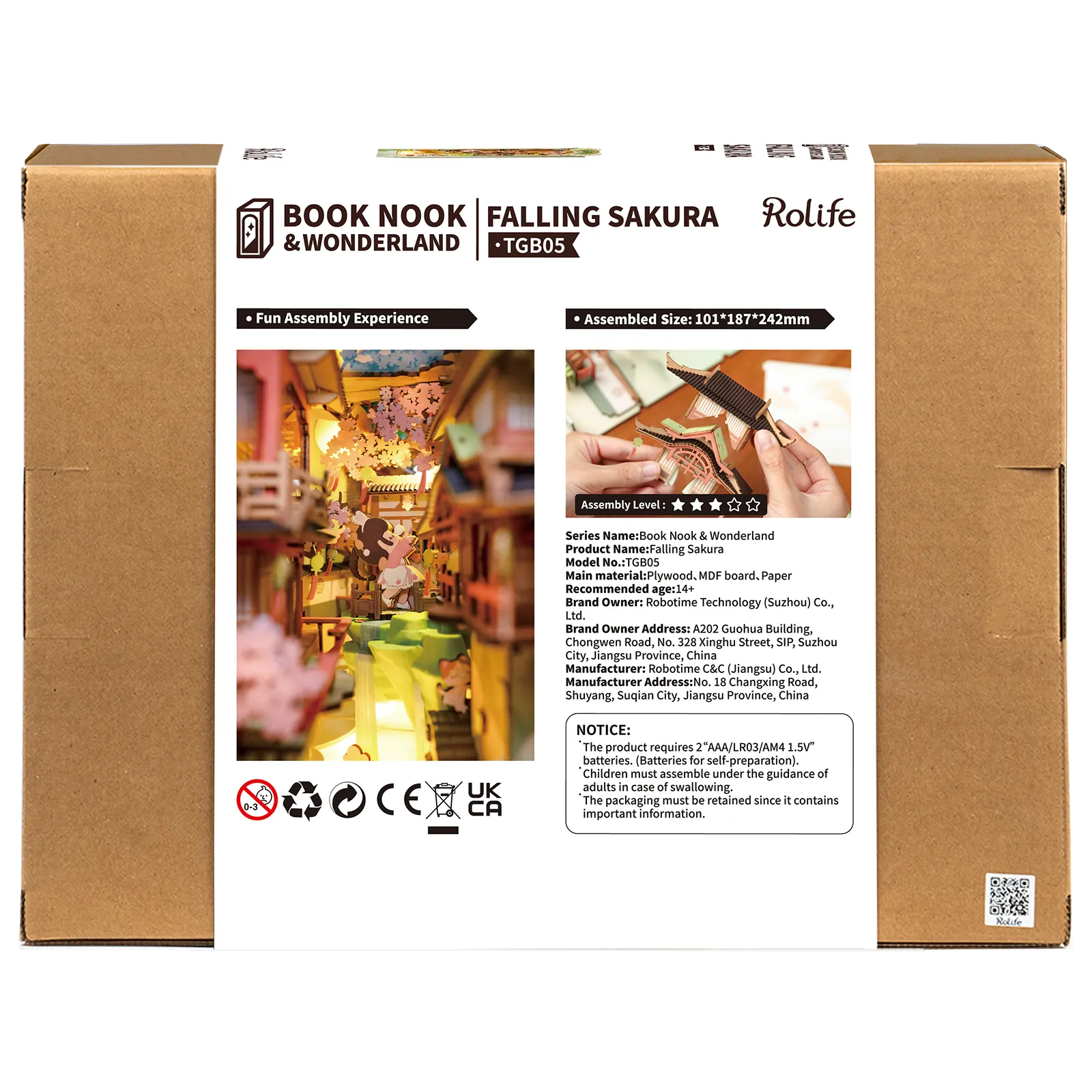 Robotime Book Nook Falling Sakura TGB05 - Image 3