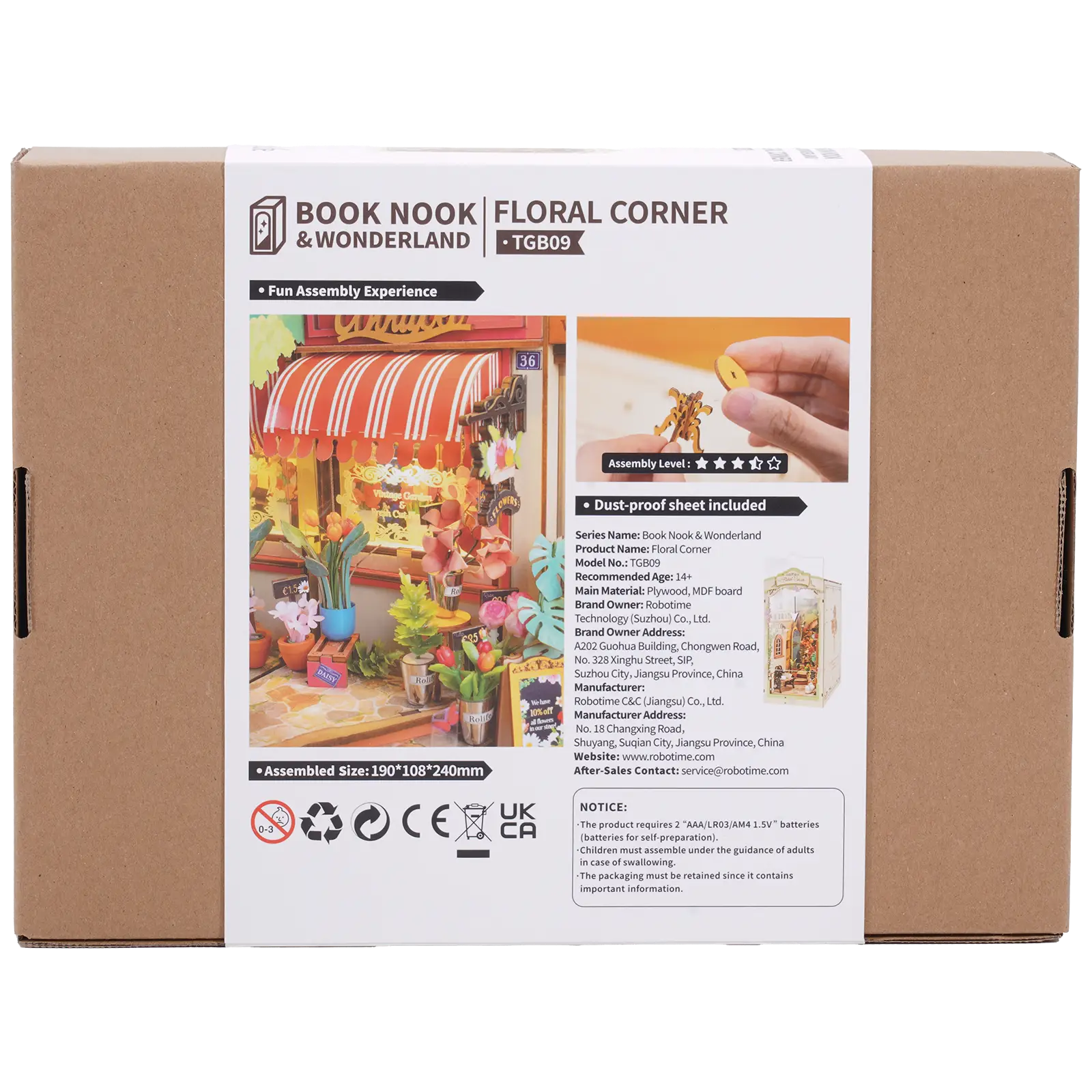 Robotime Book Nook Floral Corner TGB09 - Image 3