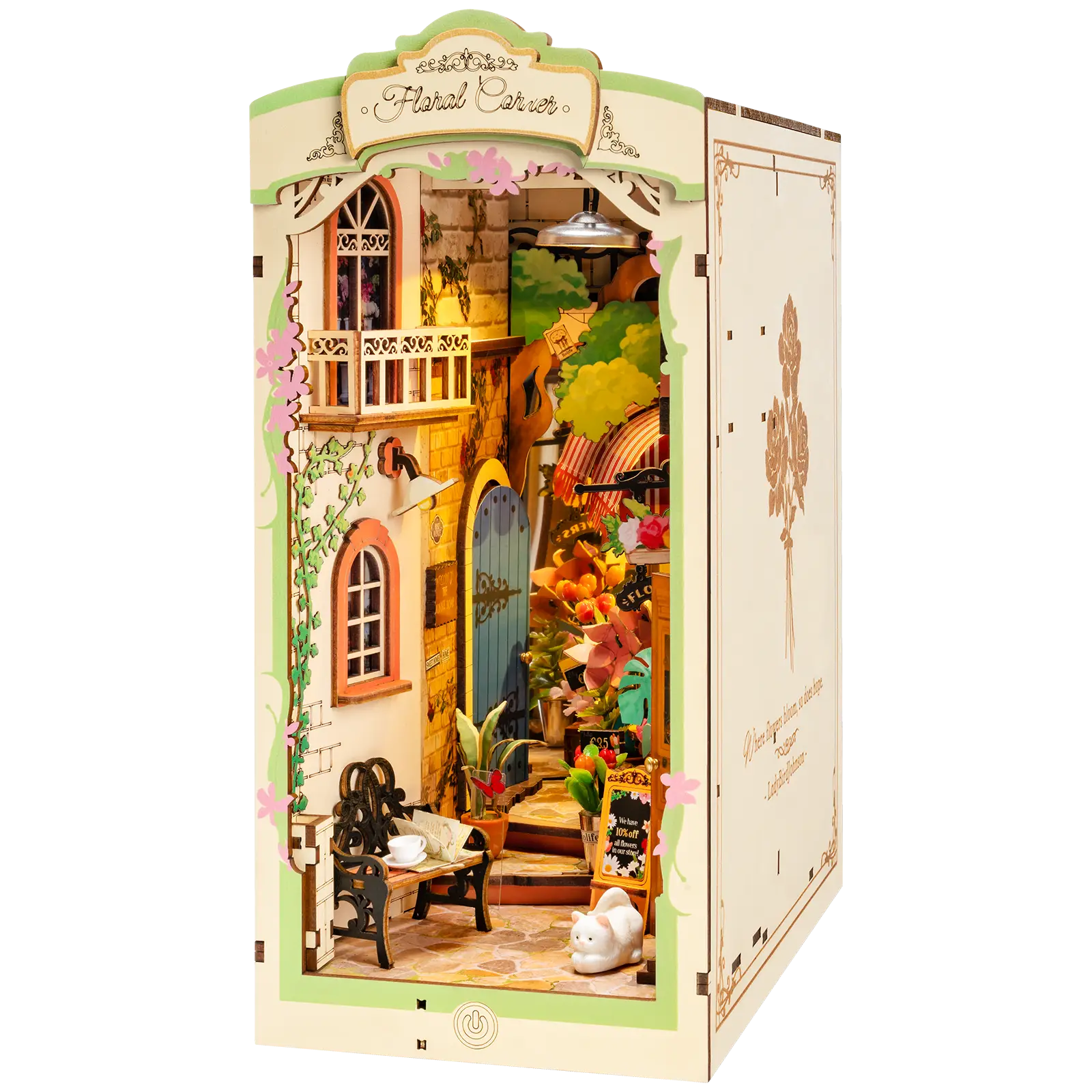Robotime Book Nook Floral Corner TGB09 - Image 6