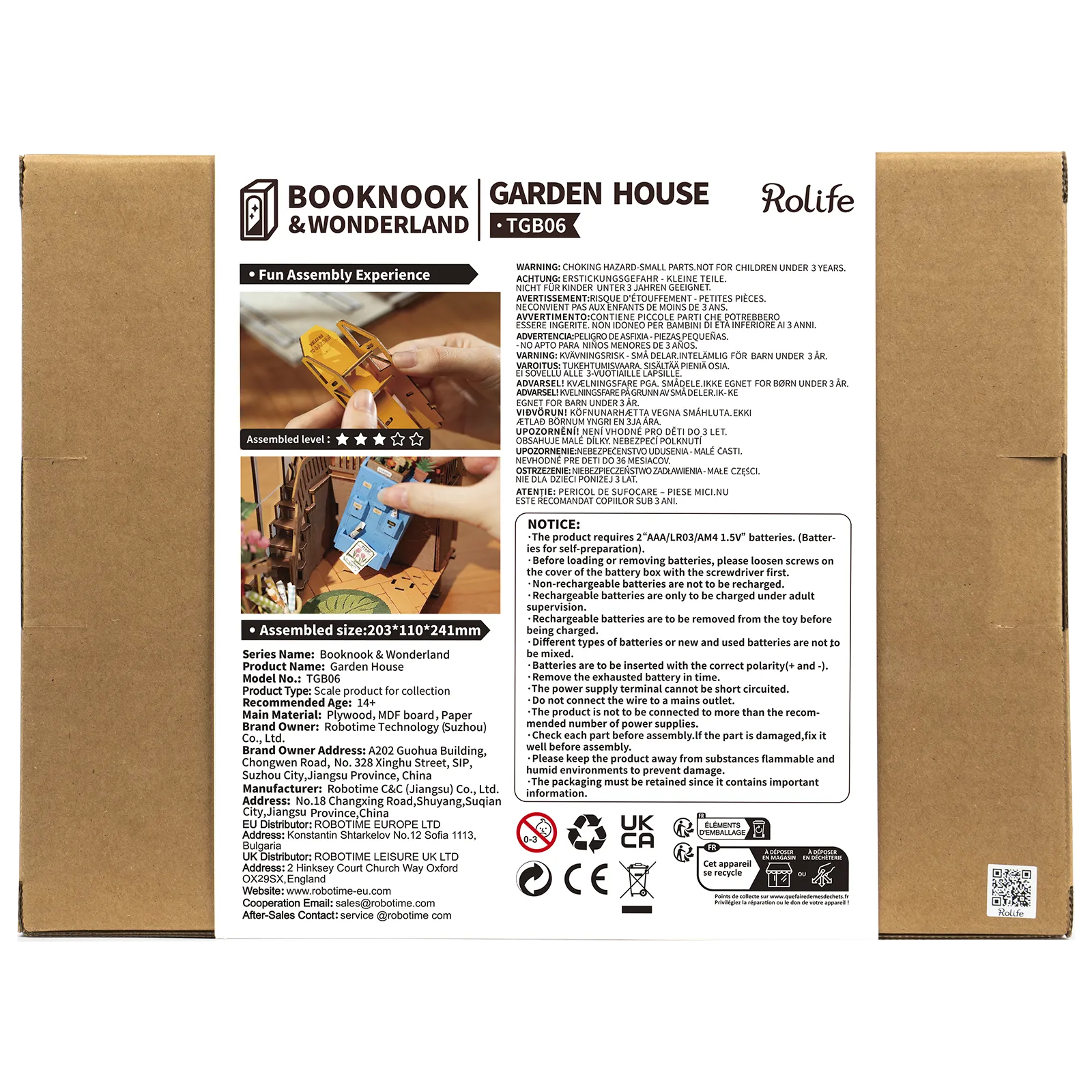 Robotime Book Nook Garden House TGB06 - Image 3