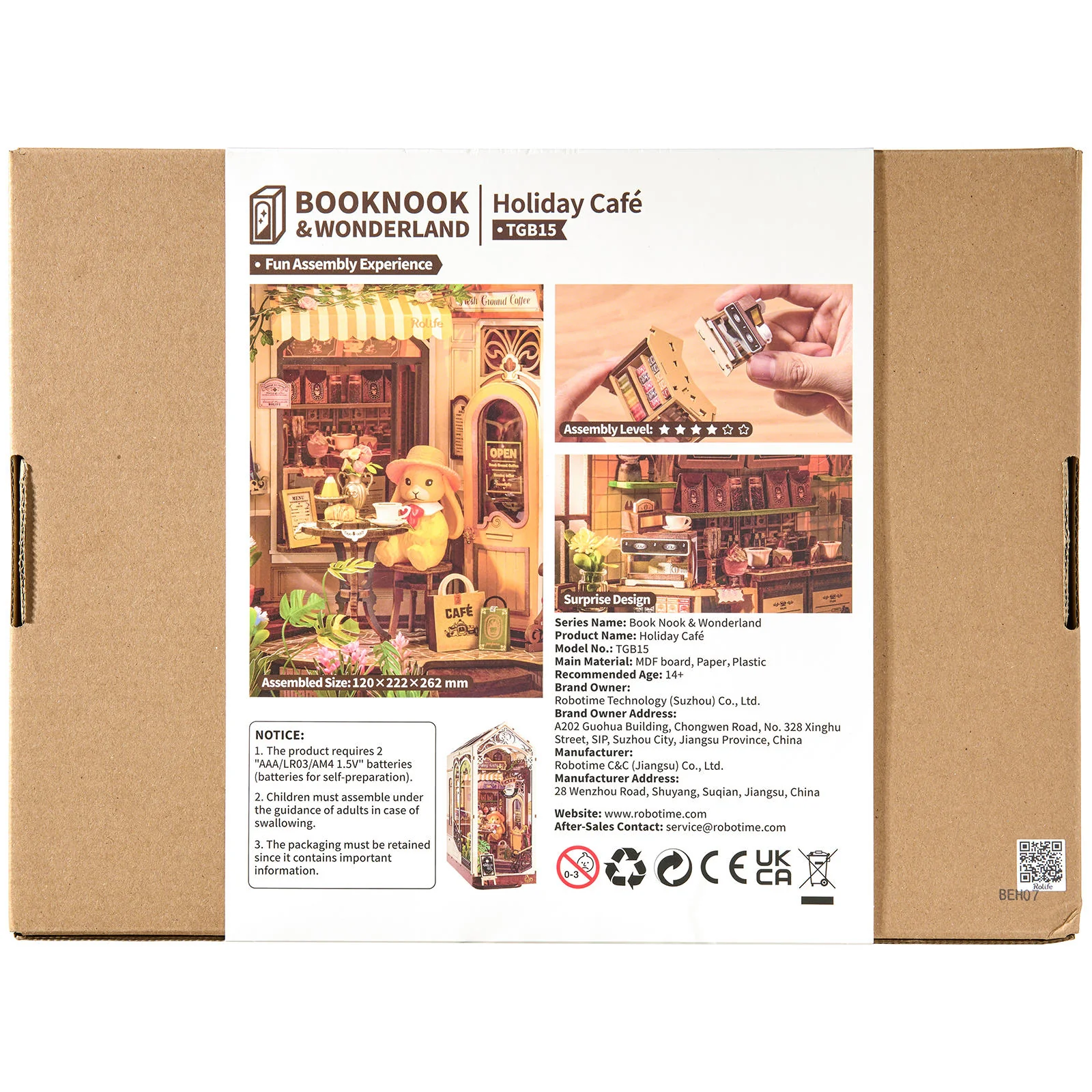 Robotime Book Nook Holiday Café TGB15 - Image 3
