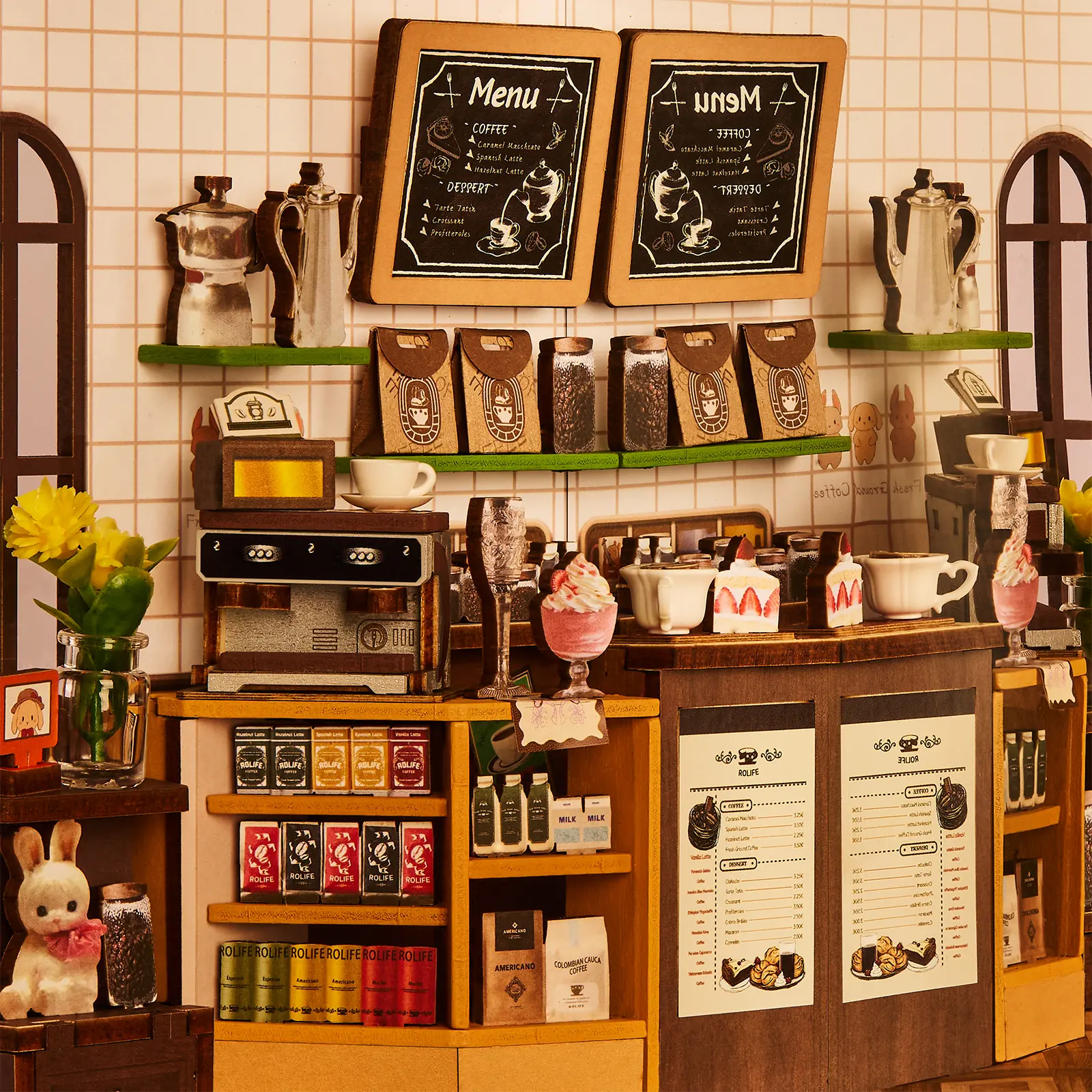Robotime Book Nook Holiday Café TGB15 - Image 4