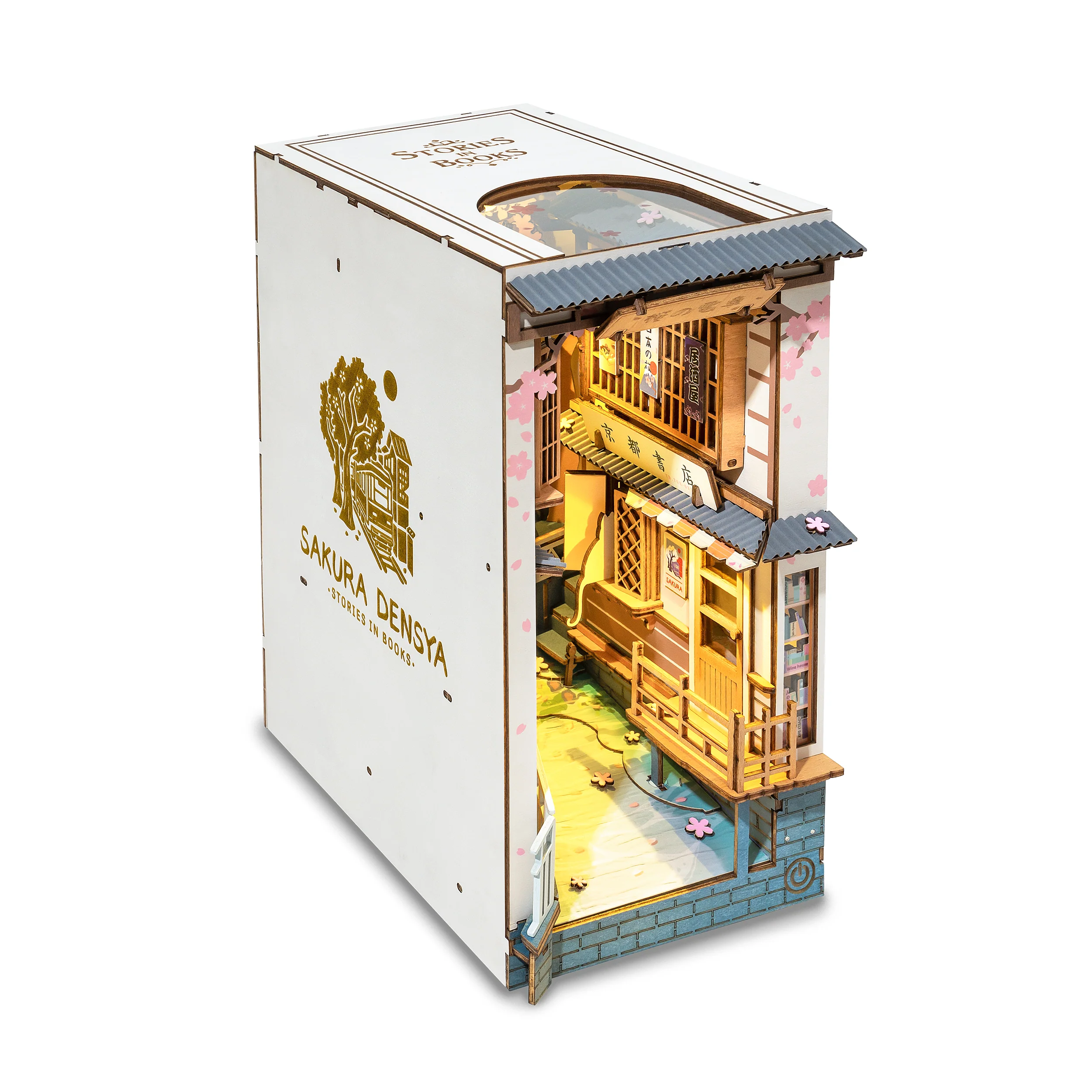 Robotime Book Nook Sakura Densya TGB01 - Image 8