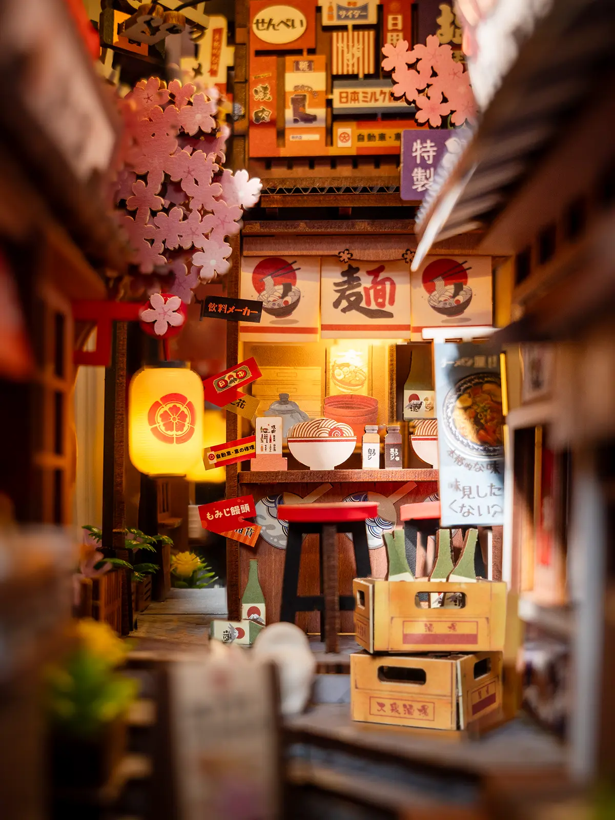 Robotime Book Nook Sakura Wine Alley TGB11 - Image 5