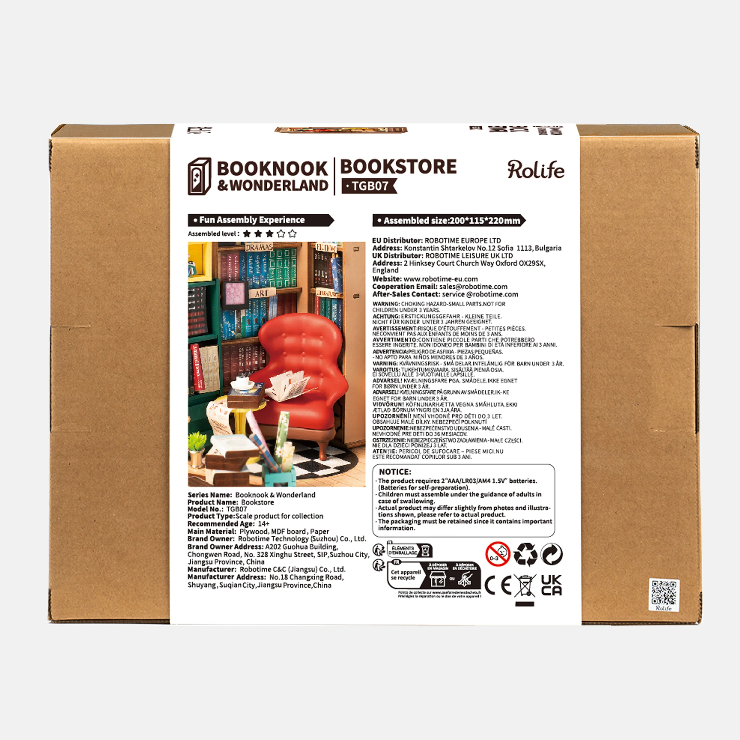 Robotime Book Nook Shakespeare's Bookstore TGB07 - Image 3