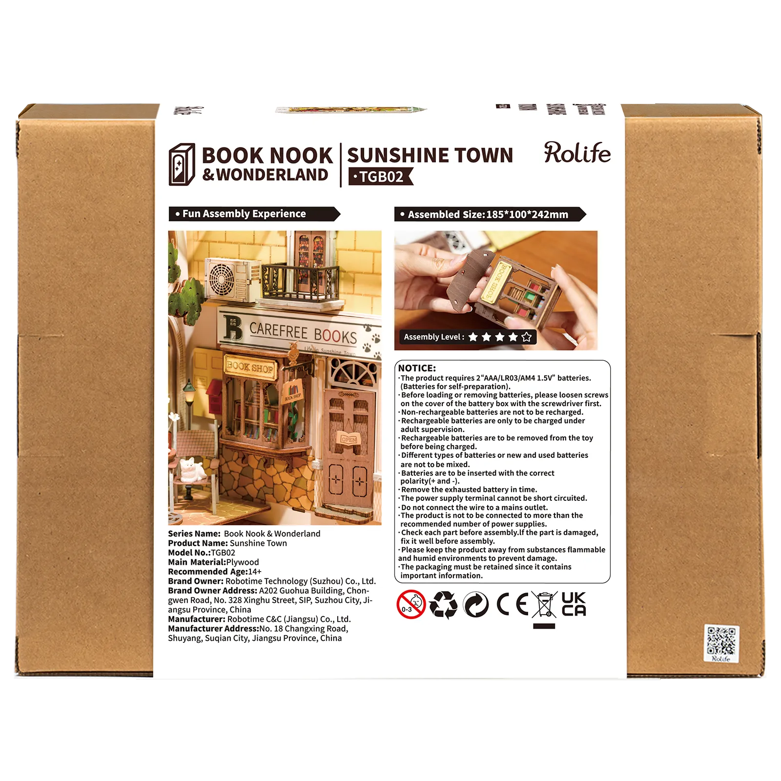 Robotime Book Nook Sunshine Town TGB02 - Image 3