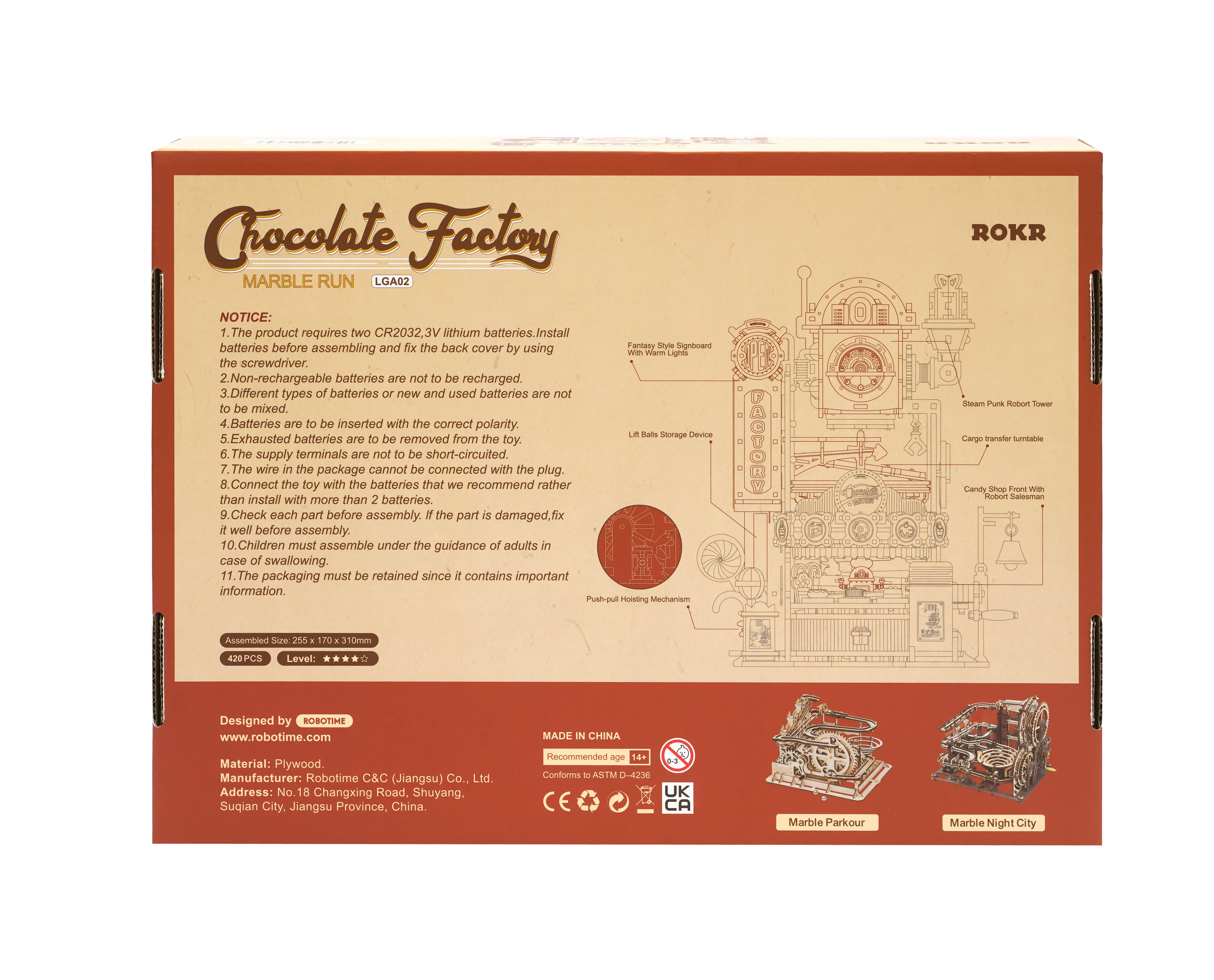 Robotime Chocolate Factory Marble Run LGA02 - Image 3