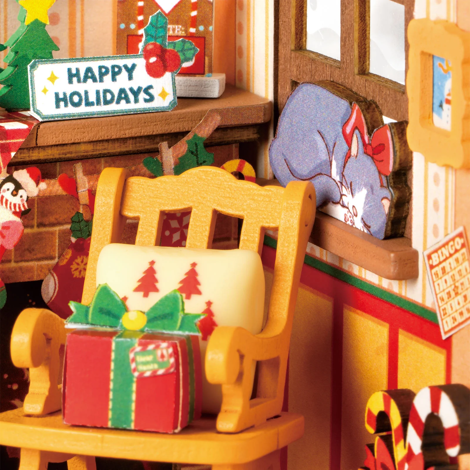 Robotime Christmas Fireplace DS041 - Image 4