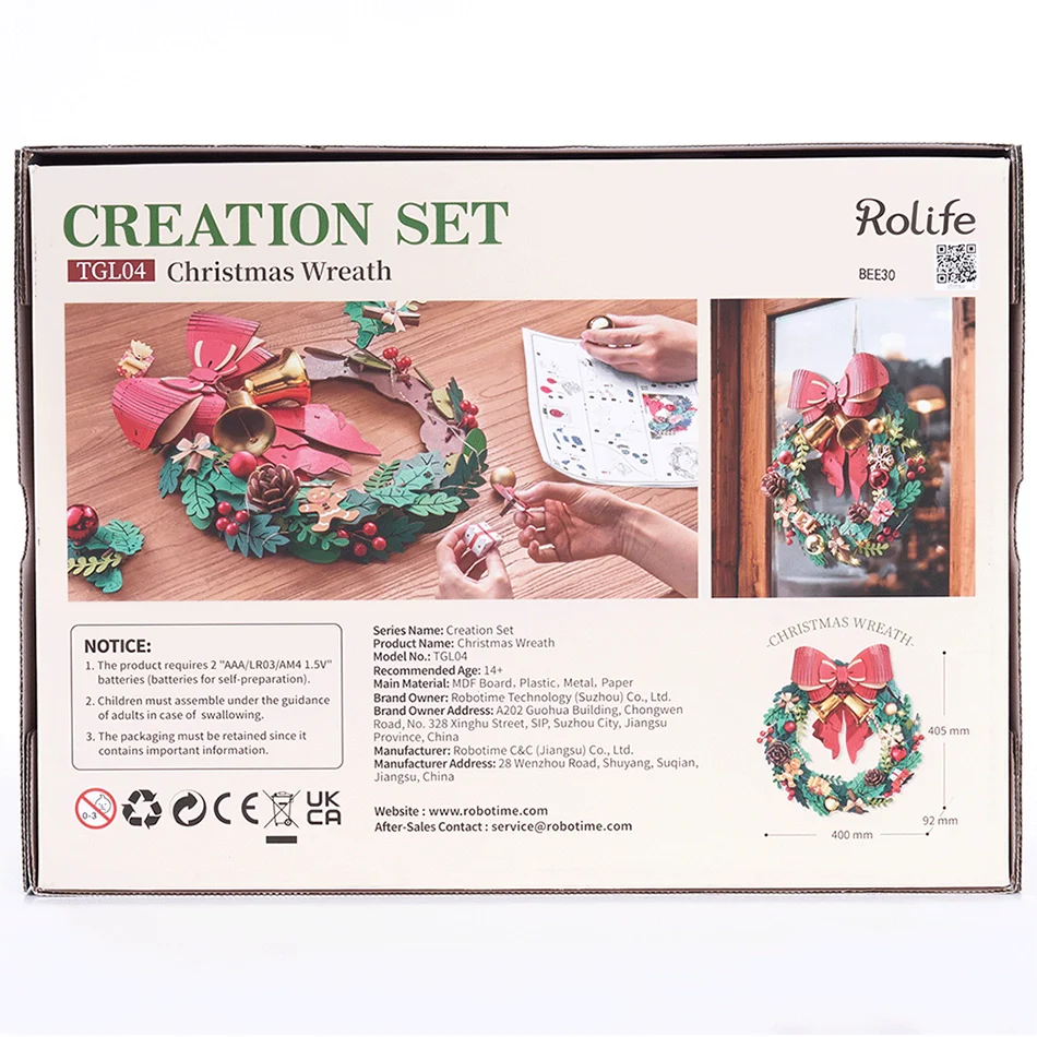 Robotime Christmas Wreath TGL04 - Image 3