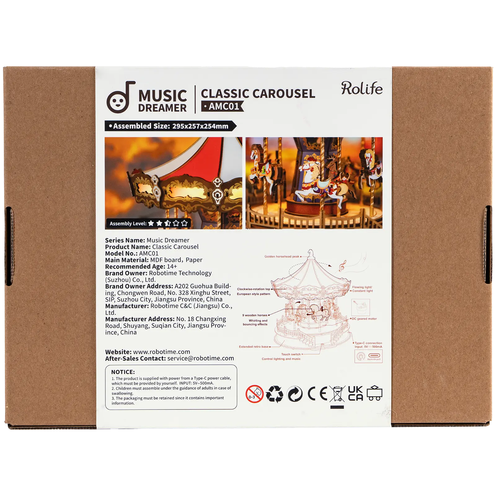 Robotime Classic Carousel AMC01 - Image 3
