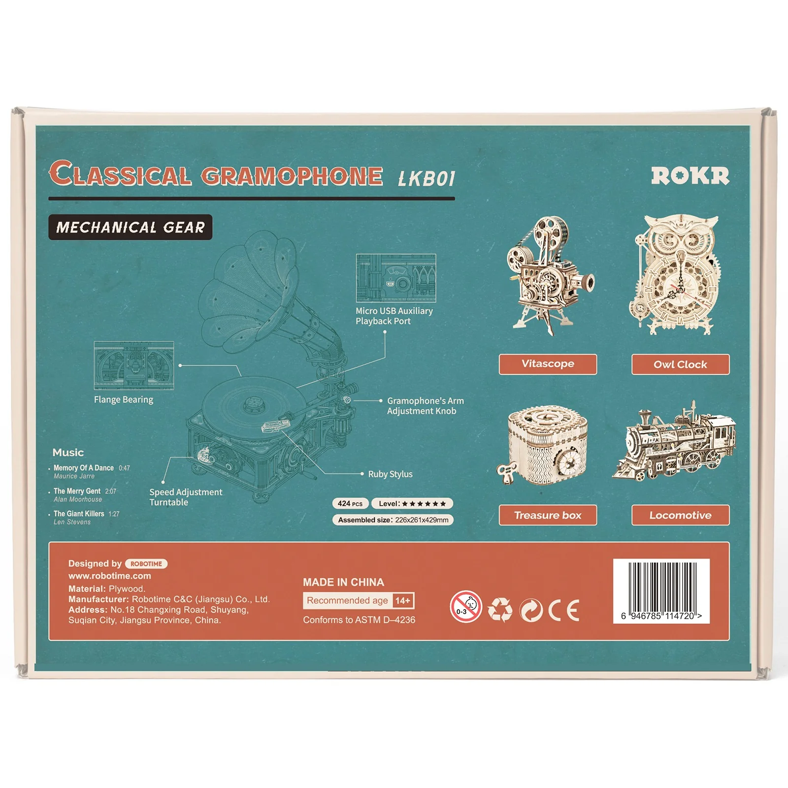 Robotime Classical Gramophone LKB01 - Image 3