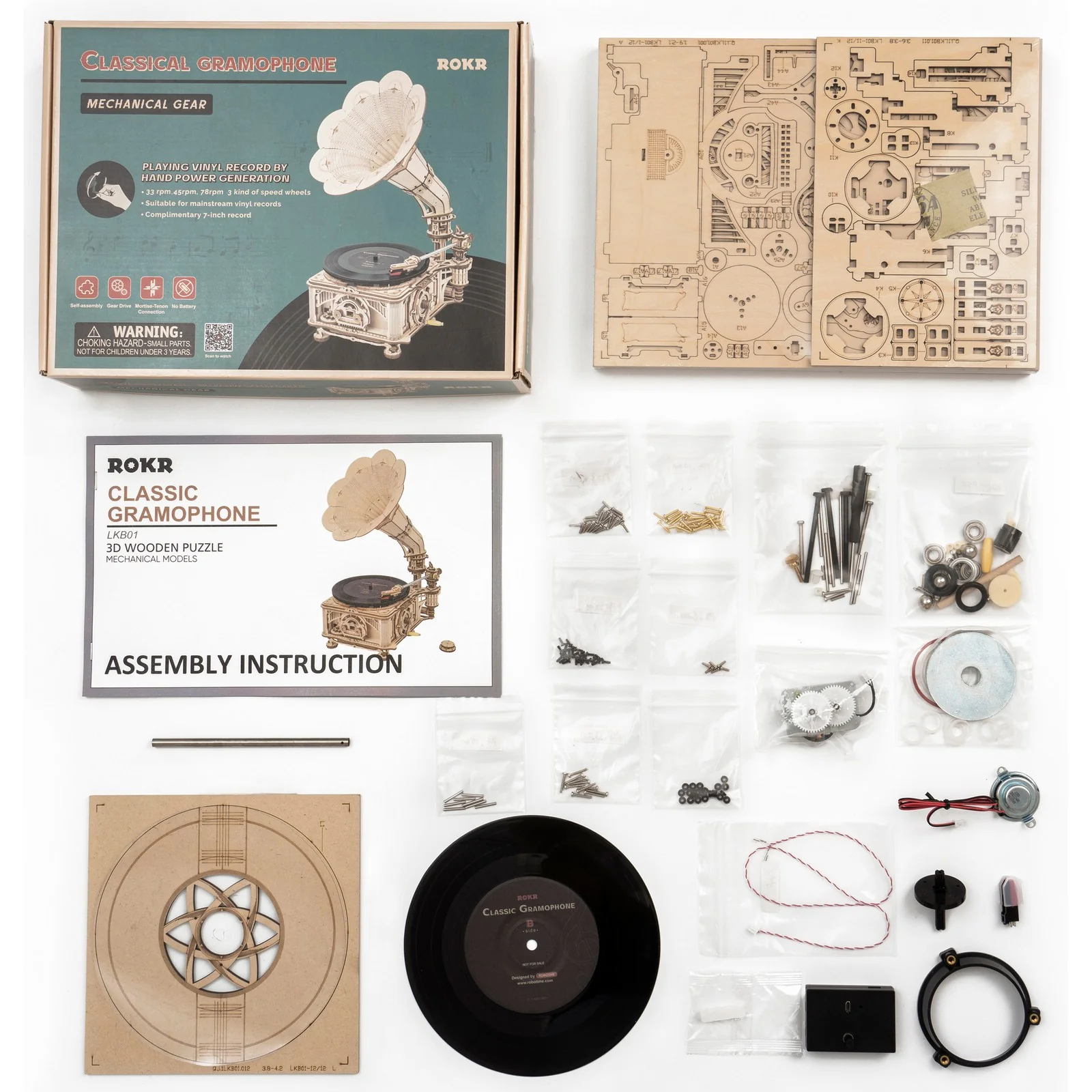 Robotime Classical Gramophone LKB01 - Image 7
