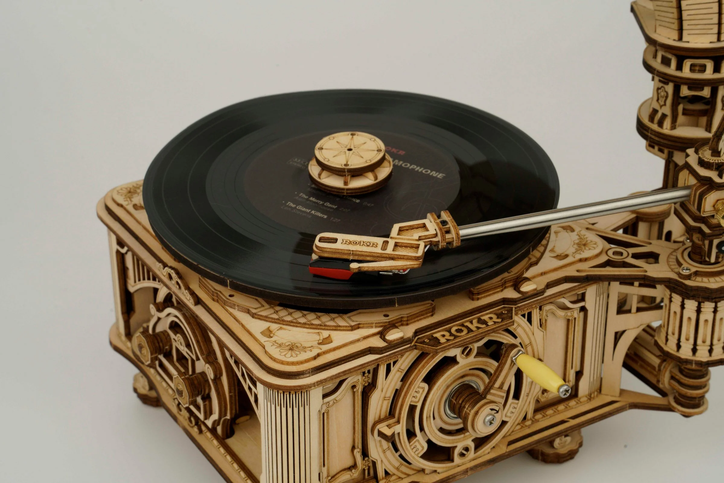 Robotime Classical Gramophone (Elektrisch Model) LKB01D - Image 5