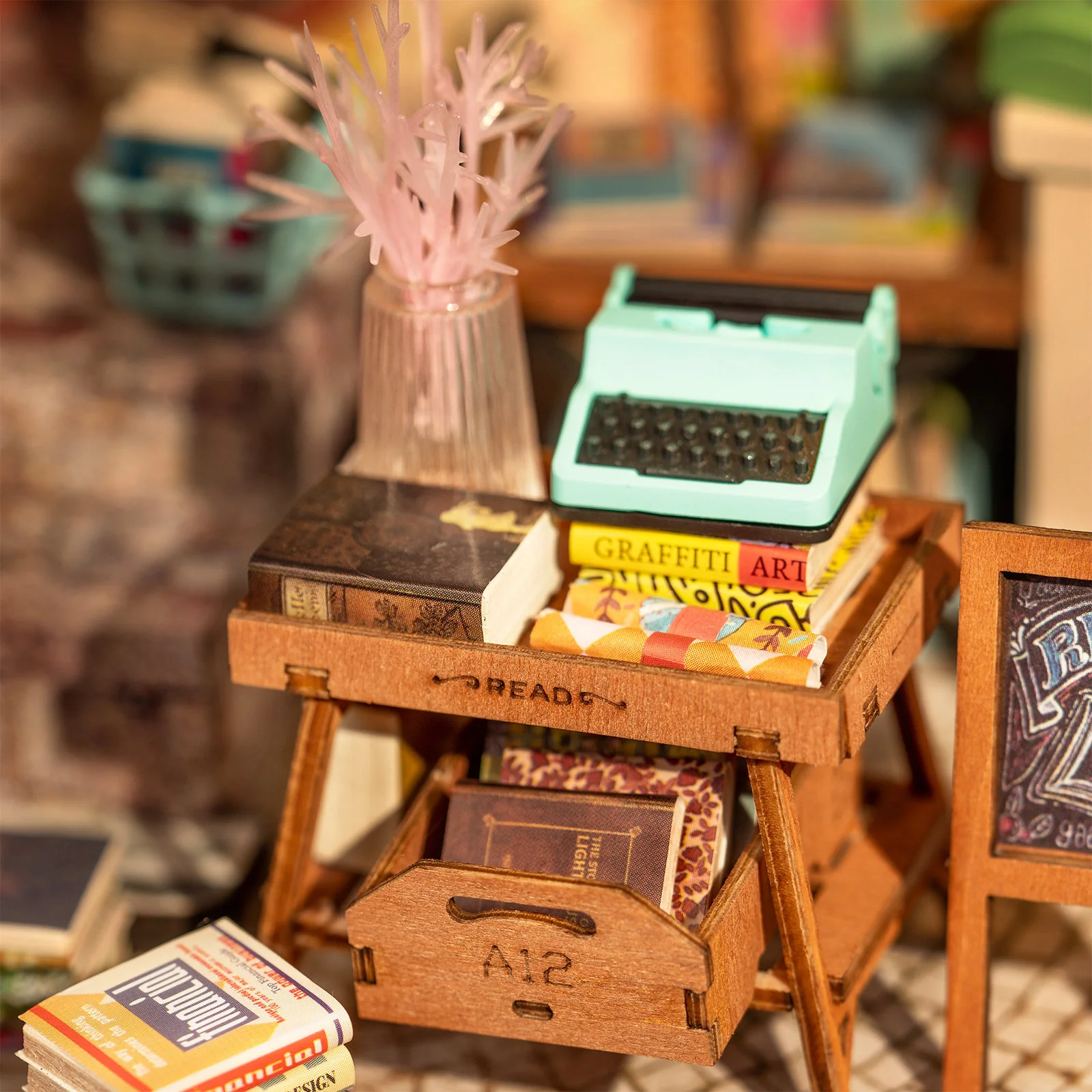 Robotime Corner Bookstore DG164 - Image 6