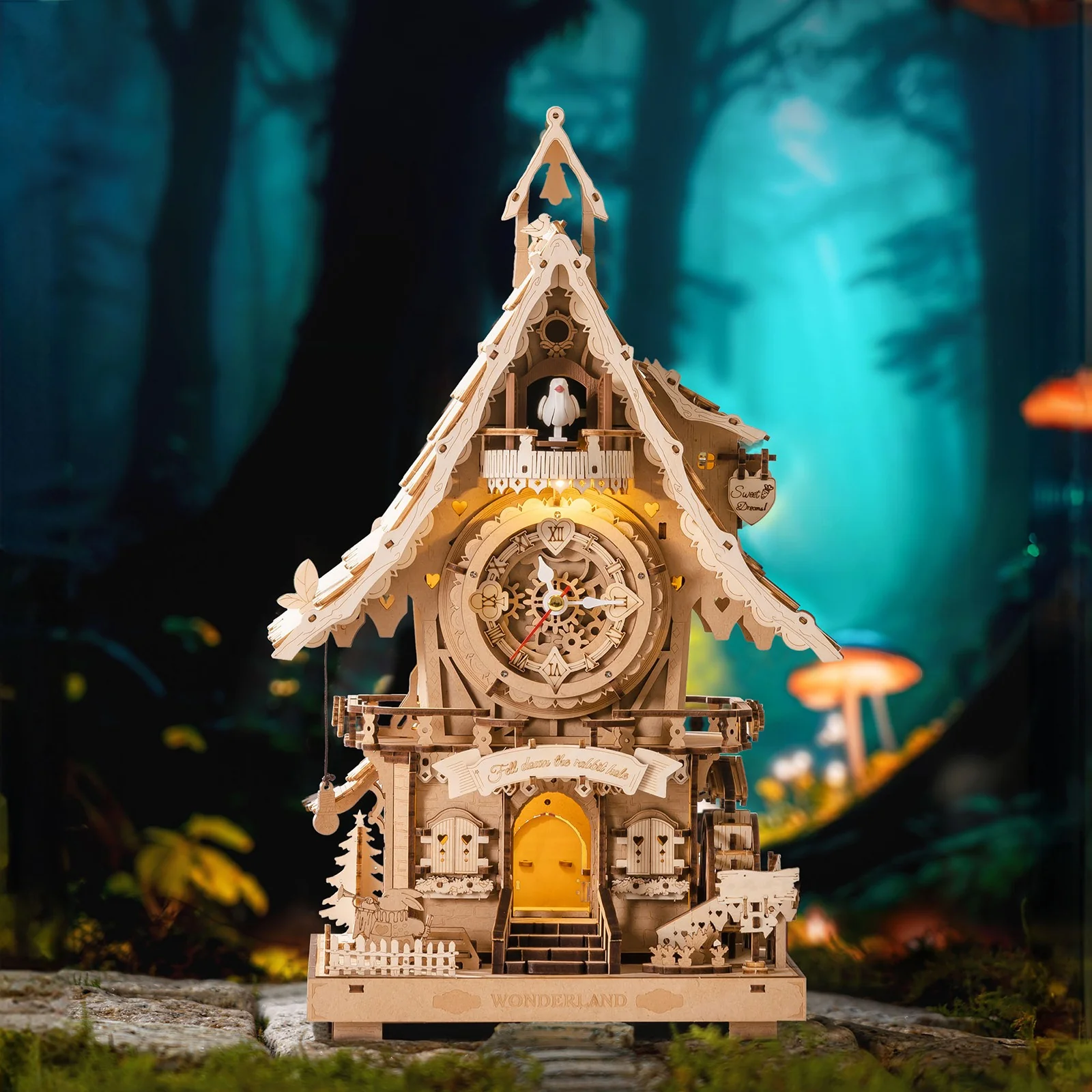 Robotime Cuckoo Clock (Naturel Hout) LC901 - Image 7