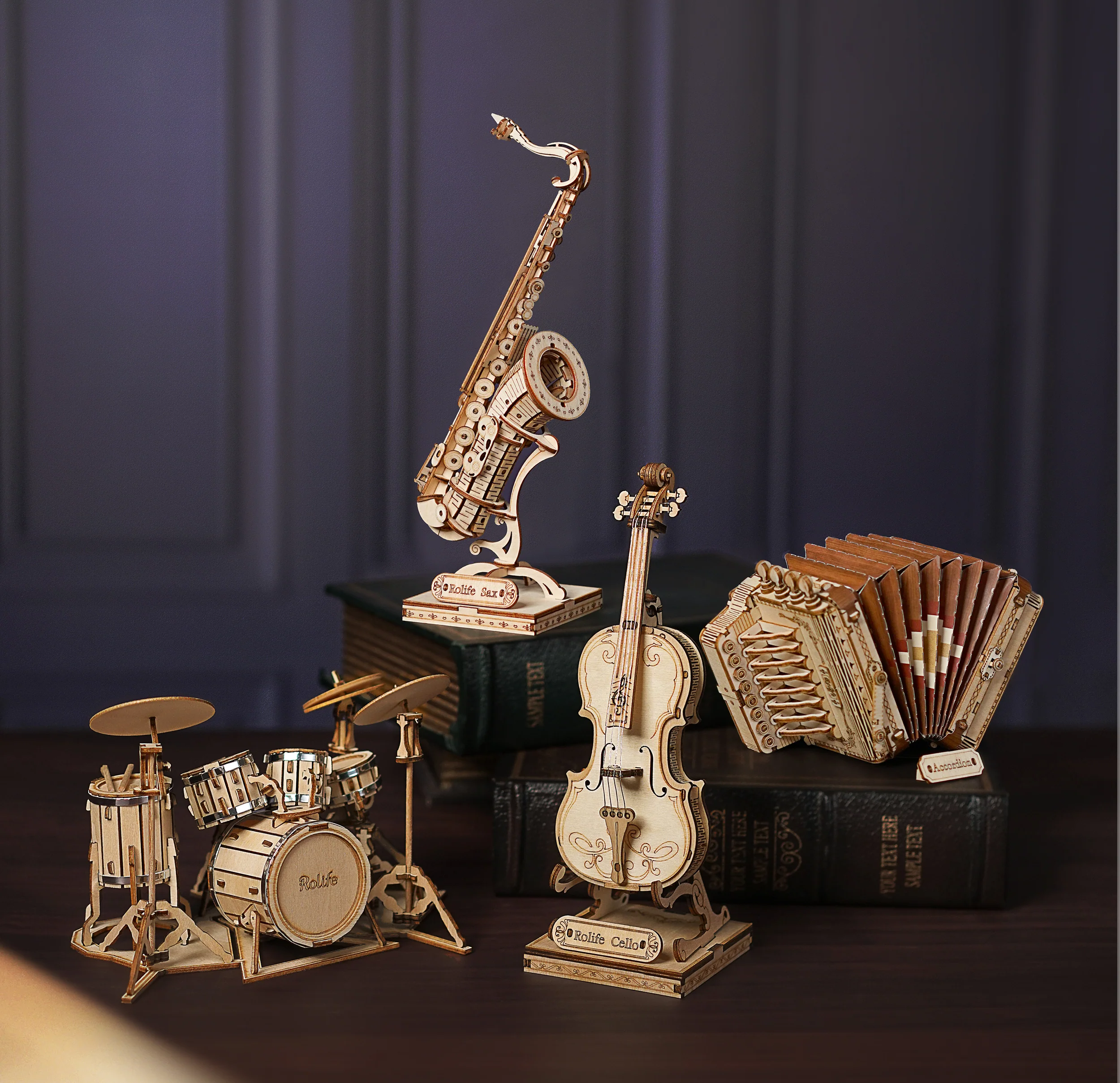 Robotime Drum Kit TG409 - Image 4