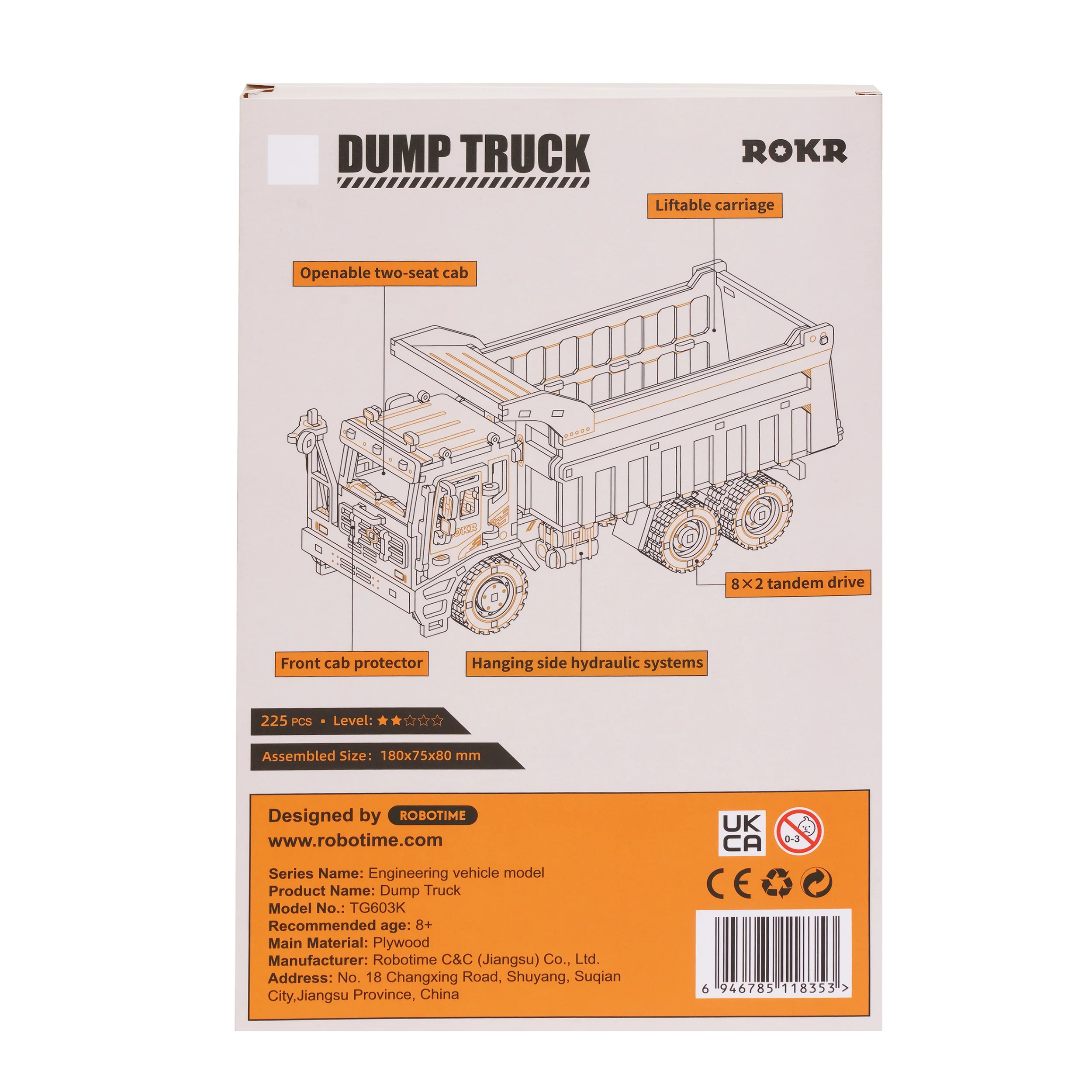 Robotime Dump Truck TG603K - Image 3