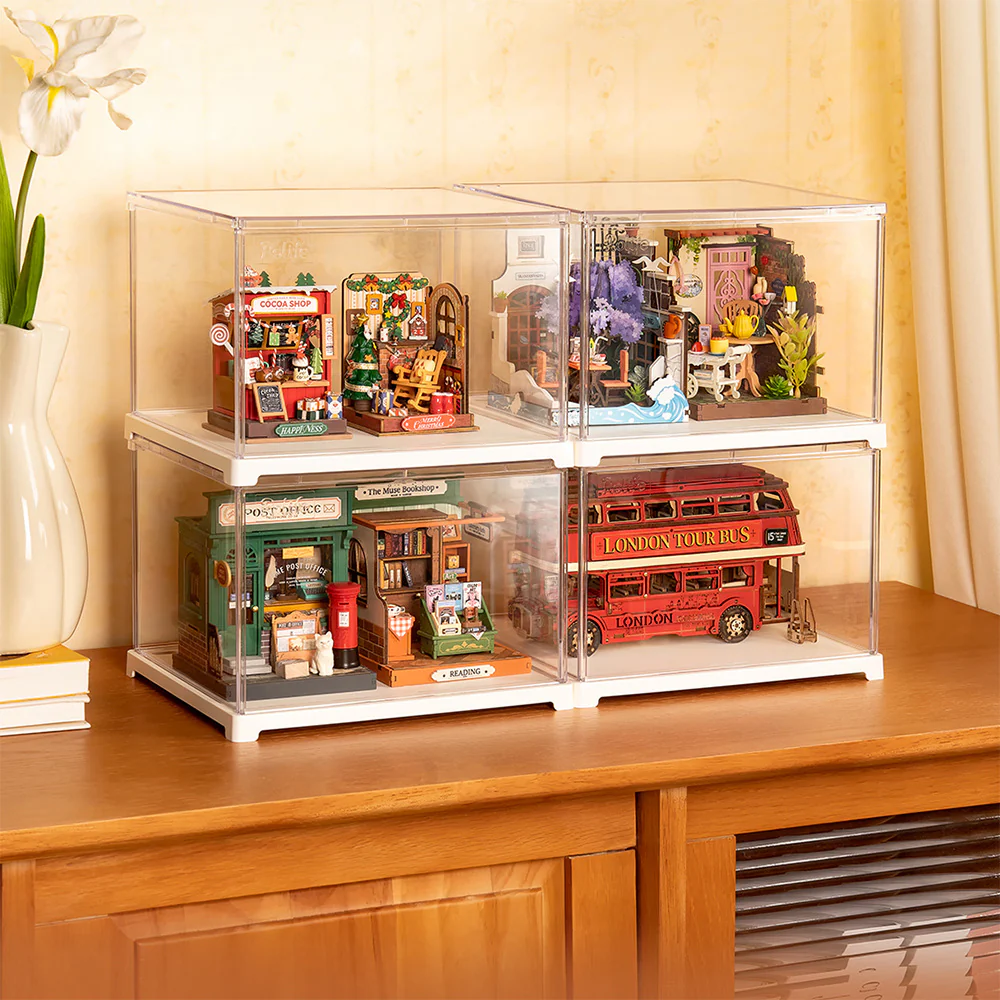 Robotime Dust Cover / Display Case Landscape S (binnenmaten L:205mm*B:177mm*H:137mm) DF04L - Image 5