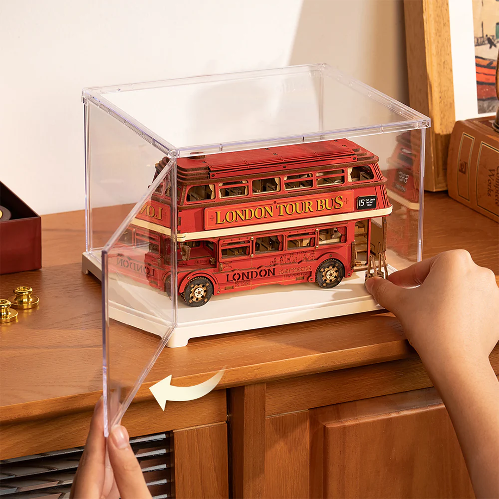 Robotime Dust Cover / Display Case Landscape S (binnenmaten L:205mm*B:177mm*H:137mm) DF04L - Image 6