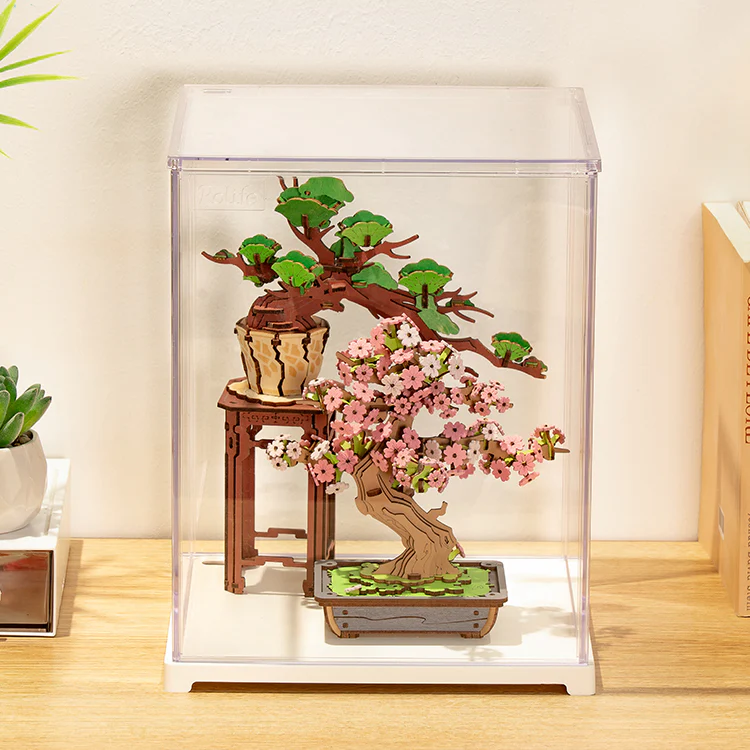 Robotime Dust Cover / Display Case Portrait M (binnenmaten L:205mm*B:177mm*H:264mm) DF05L - Image 5