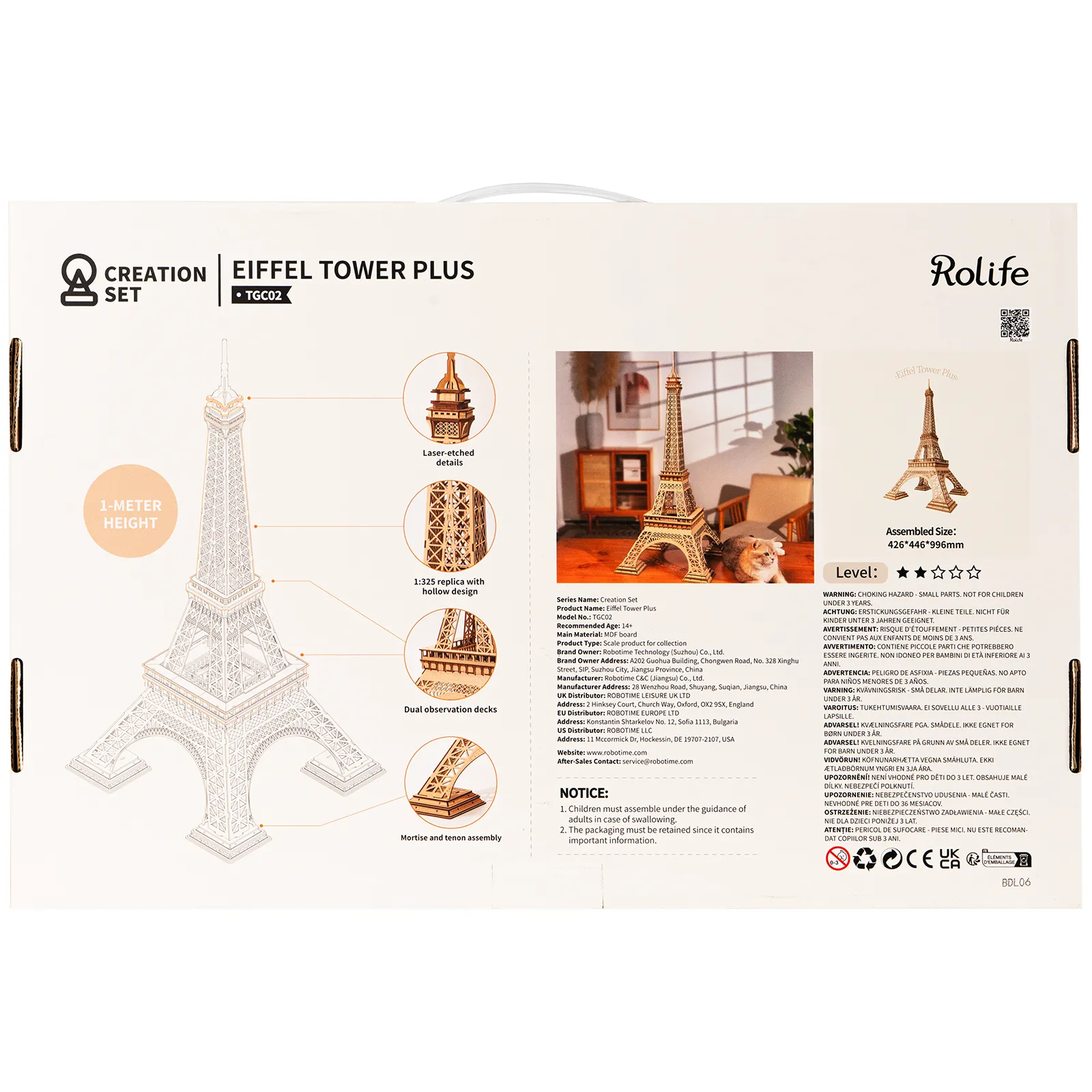 Robotime Eiffel Tower Plus TGC02 - Image 3