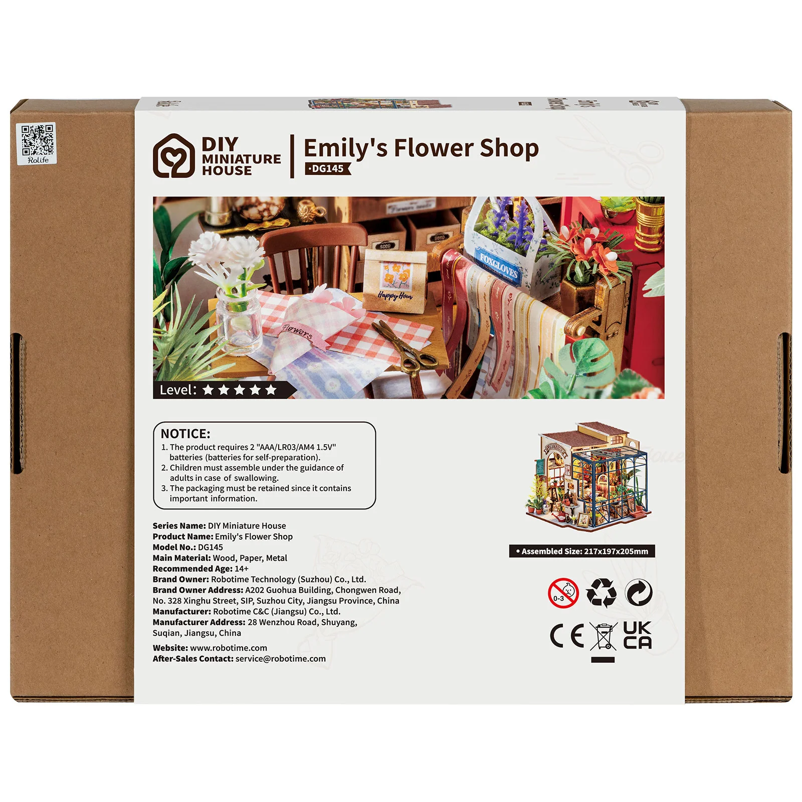 Robotime Emily's Flower Shop DG145 - Image 3