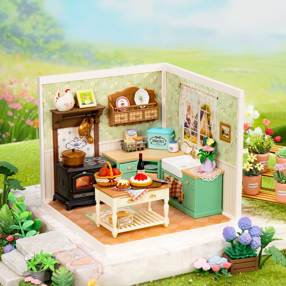 Robotime Farmhouse Kitchen DW024 - Image 7