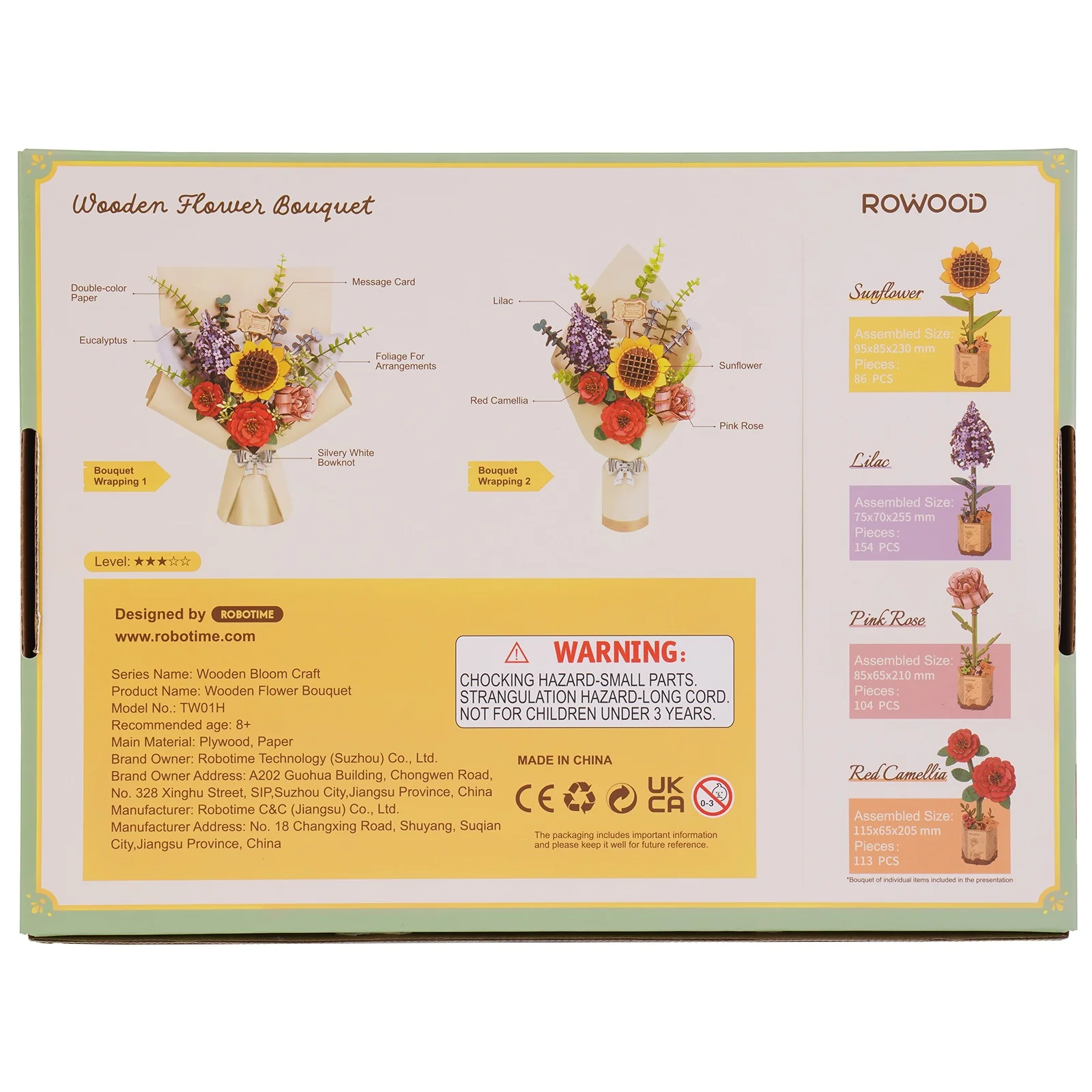 Robotime Flower Bouquet / Bos bloemen TW01H - Image 3