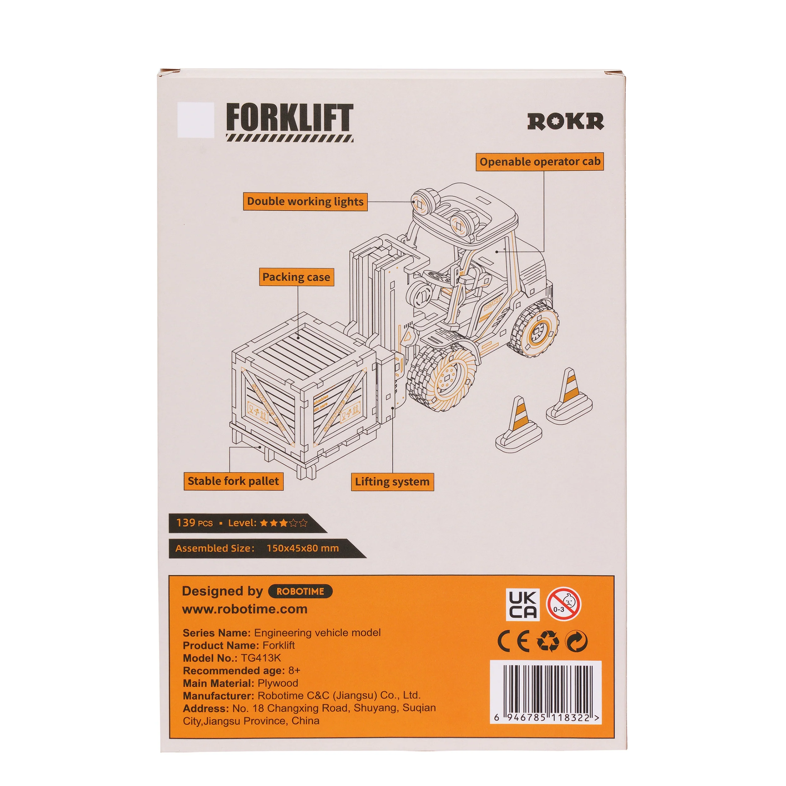Robotime Forklift TG413K - Image 3