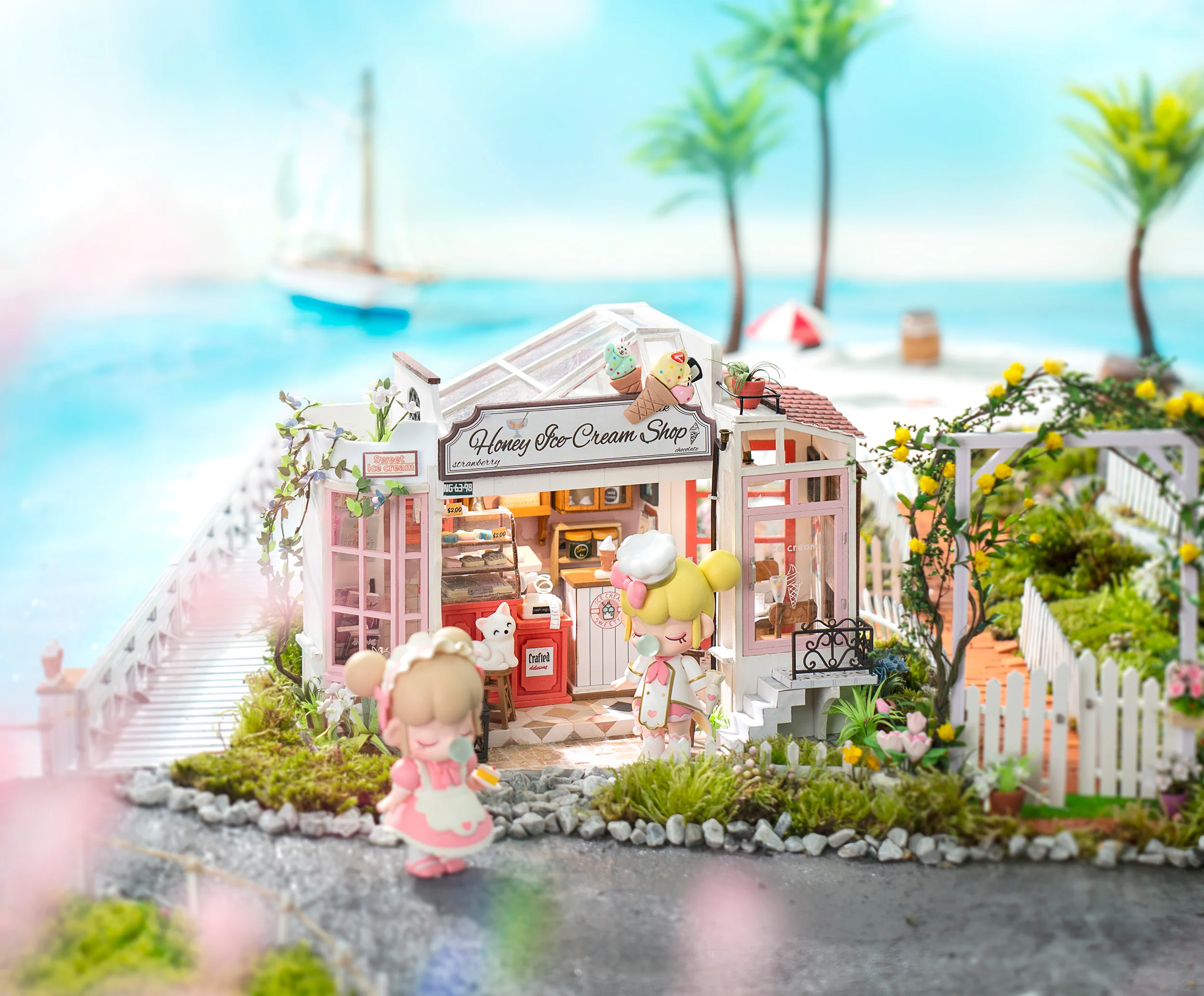 Robotime Honey Ice-Cream Shop DG148 - Image 3