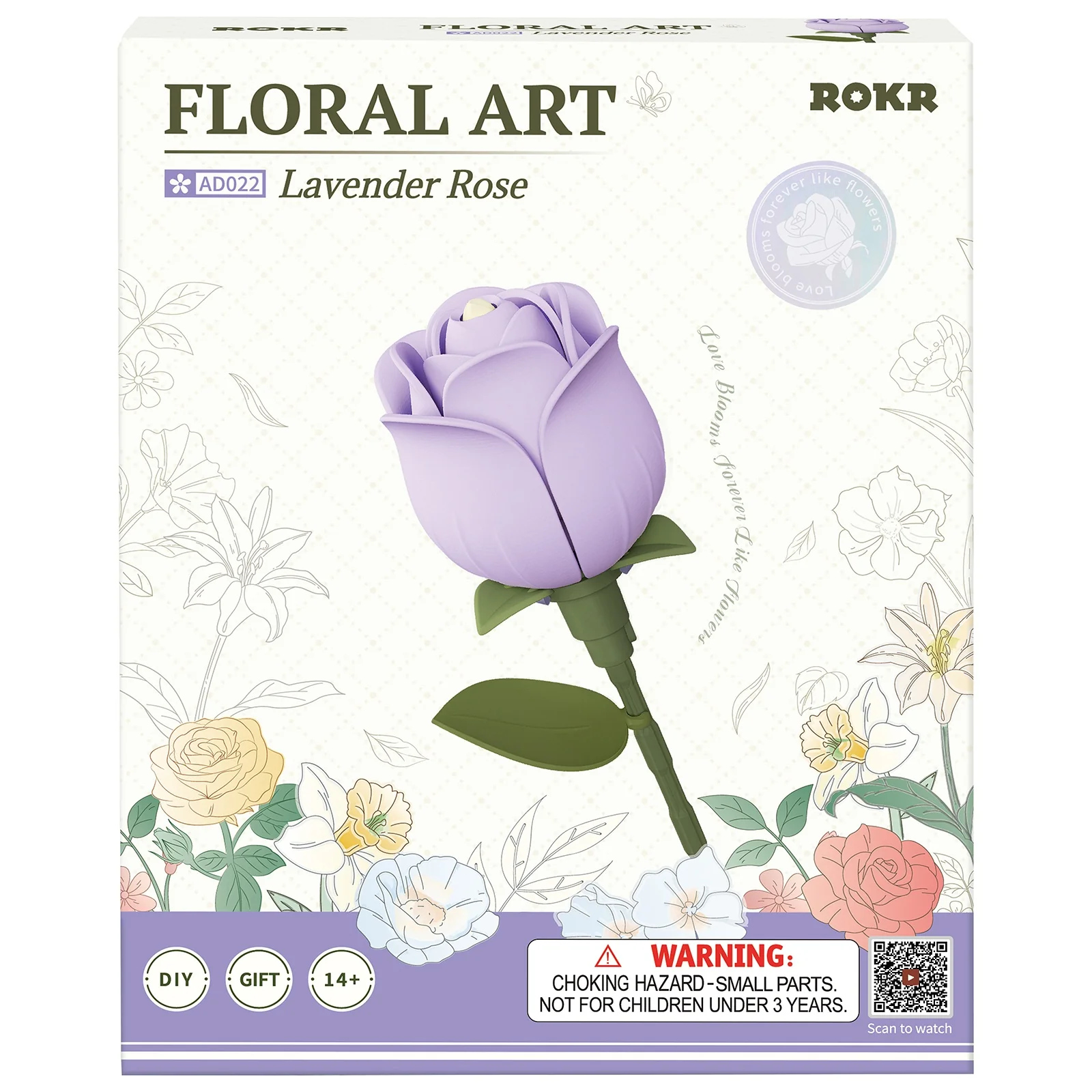 Robotime Lavender Rose AD022 - Image 2