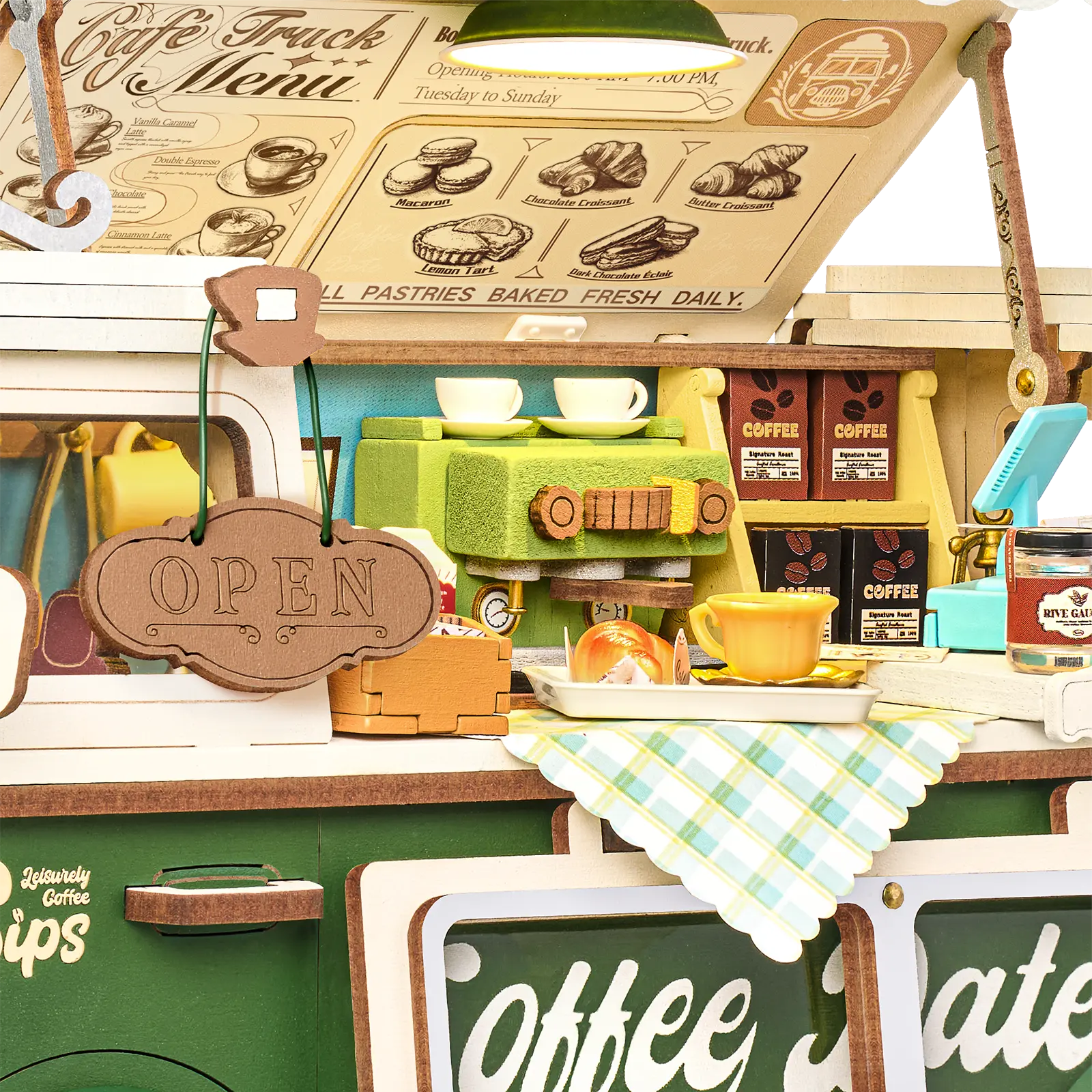Robotime Leo's Coffee Truck TGS07 - Image 4