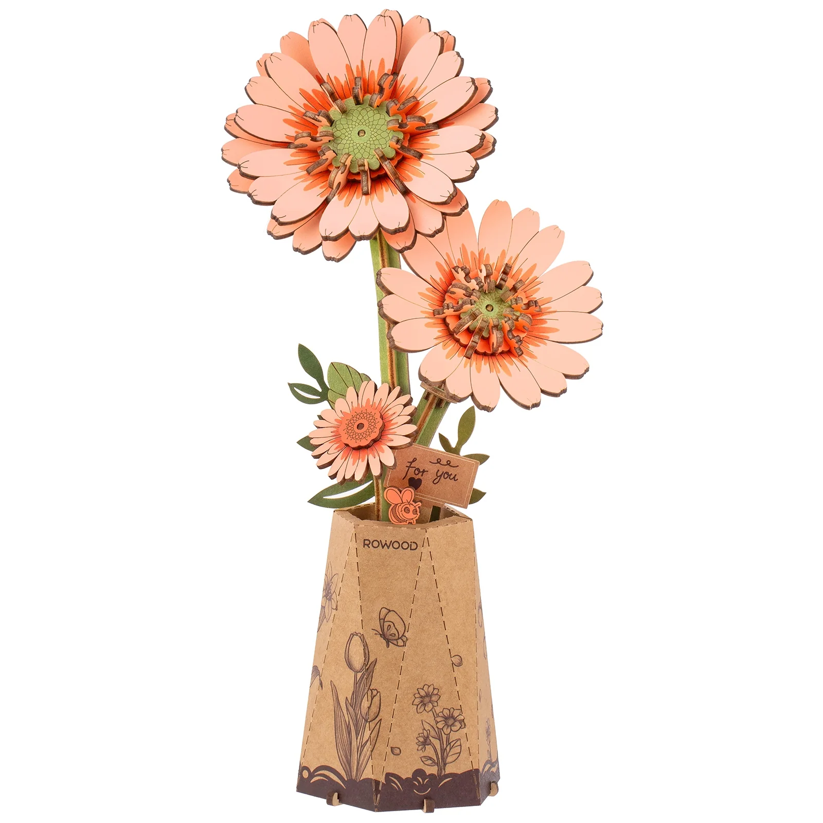 Robotime Light Orange Gerbera / Lichtoranje Gerbera TW111