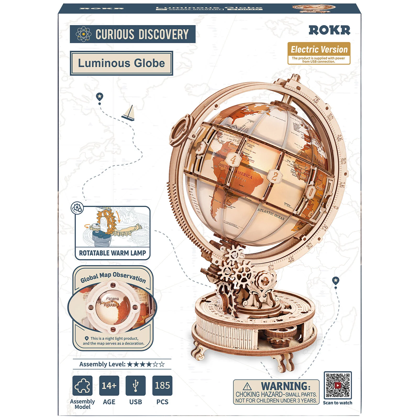 Robotime Luminous Globe (Electric Version) ST003D - Image 2