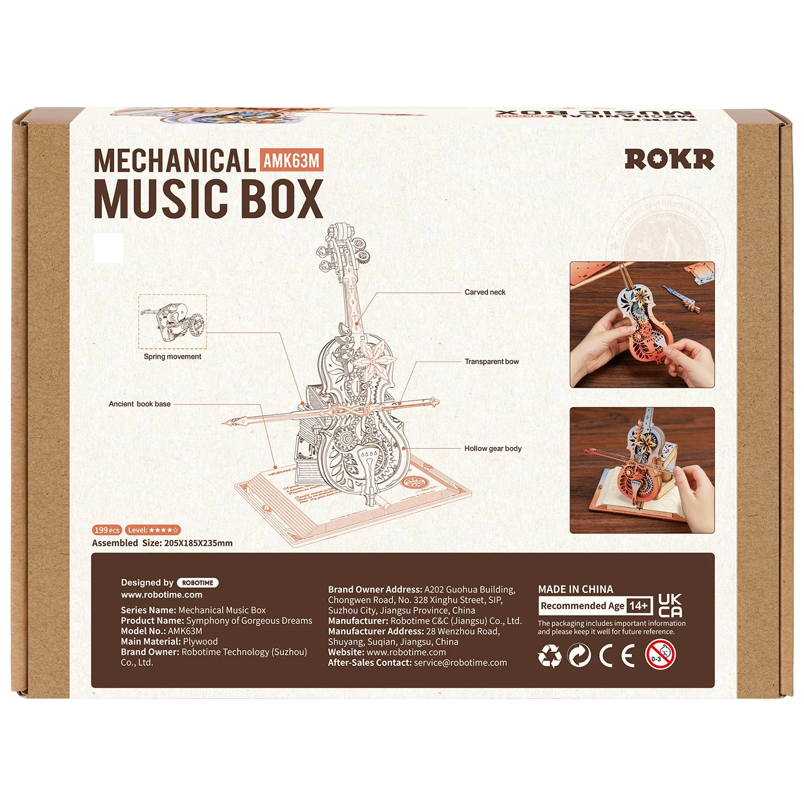 Robotime Magic Cello - Symphony of Gorgeous Dreams AMK63M - Image 3