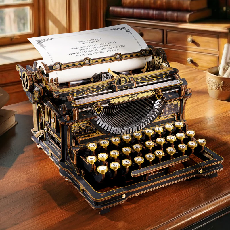 Robotime Mechanical Typewriter (Classic Version) LK703B - Image 2