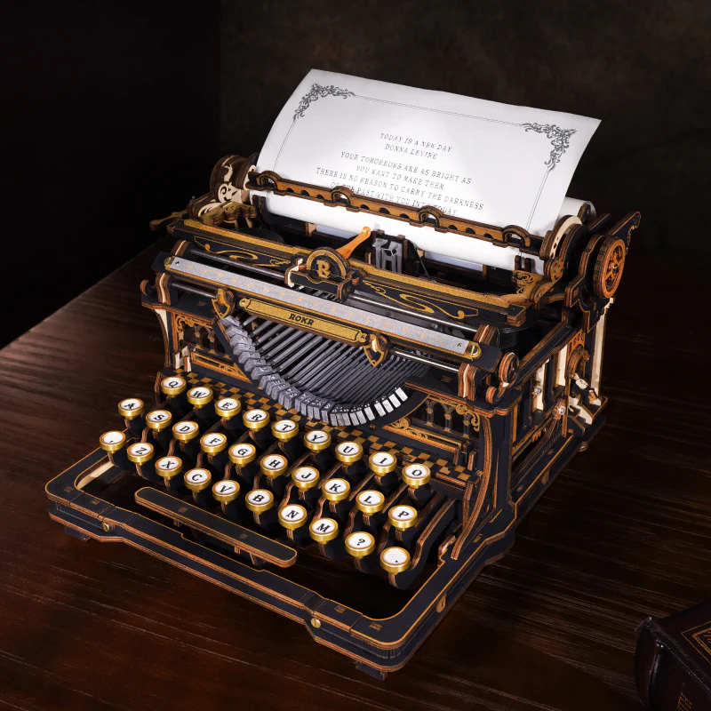 Robotime Mechanical Typewriter (Classic Version) LK703B - Image 3