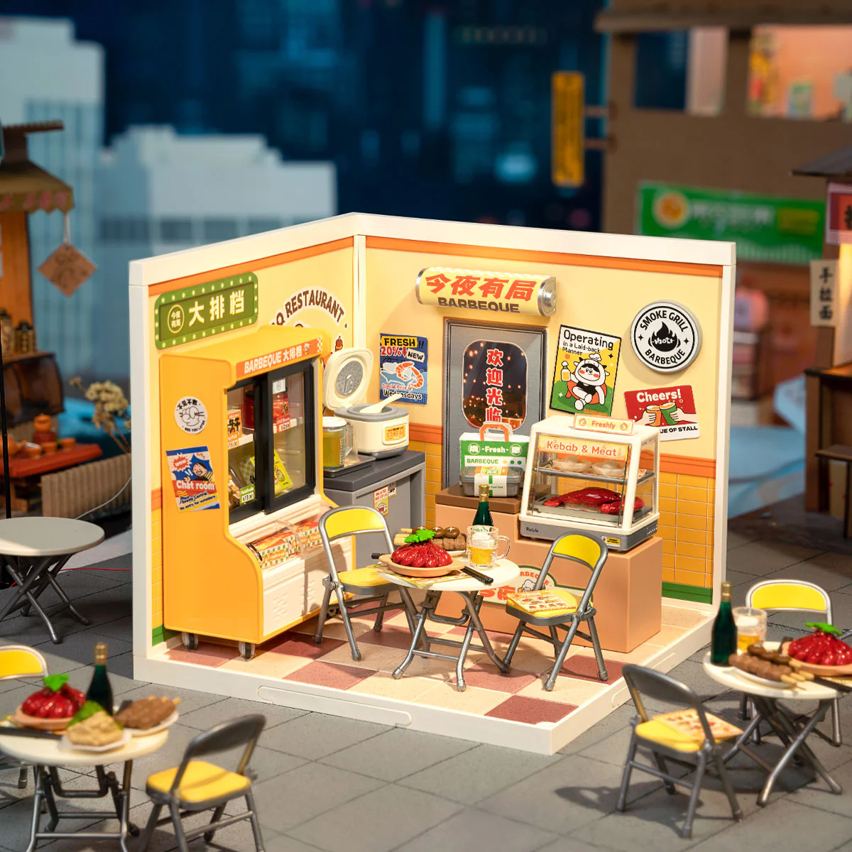 Robotime Night Out Food Stall DW022 - Image 5