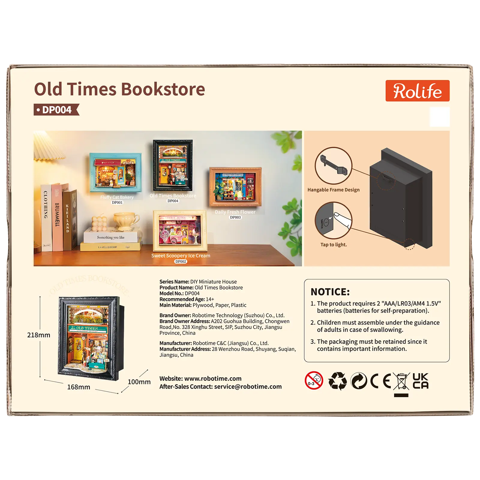Robotime Old Times Bookstore DP004 - Image 3